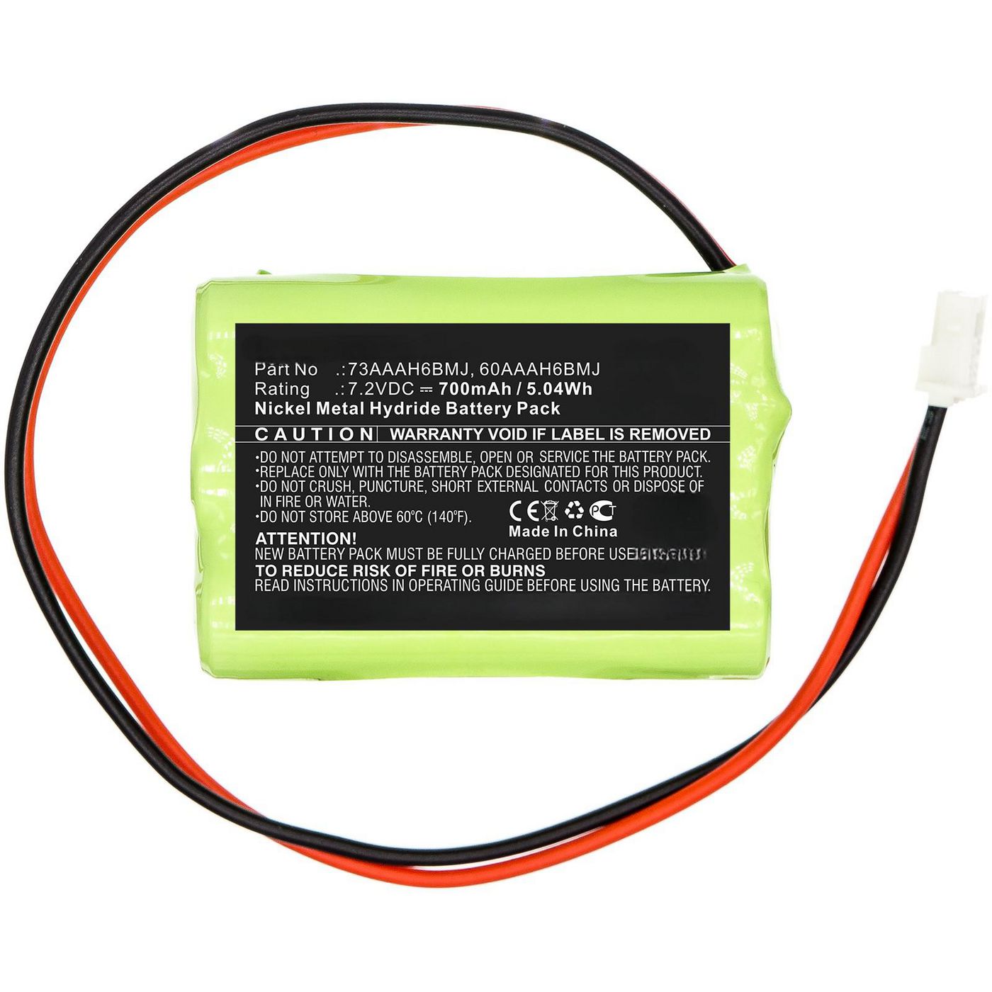 Battery 5.04Wh Ni-MH 7.2V 