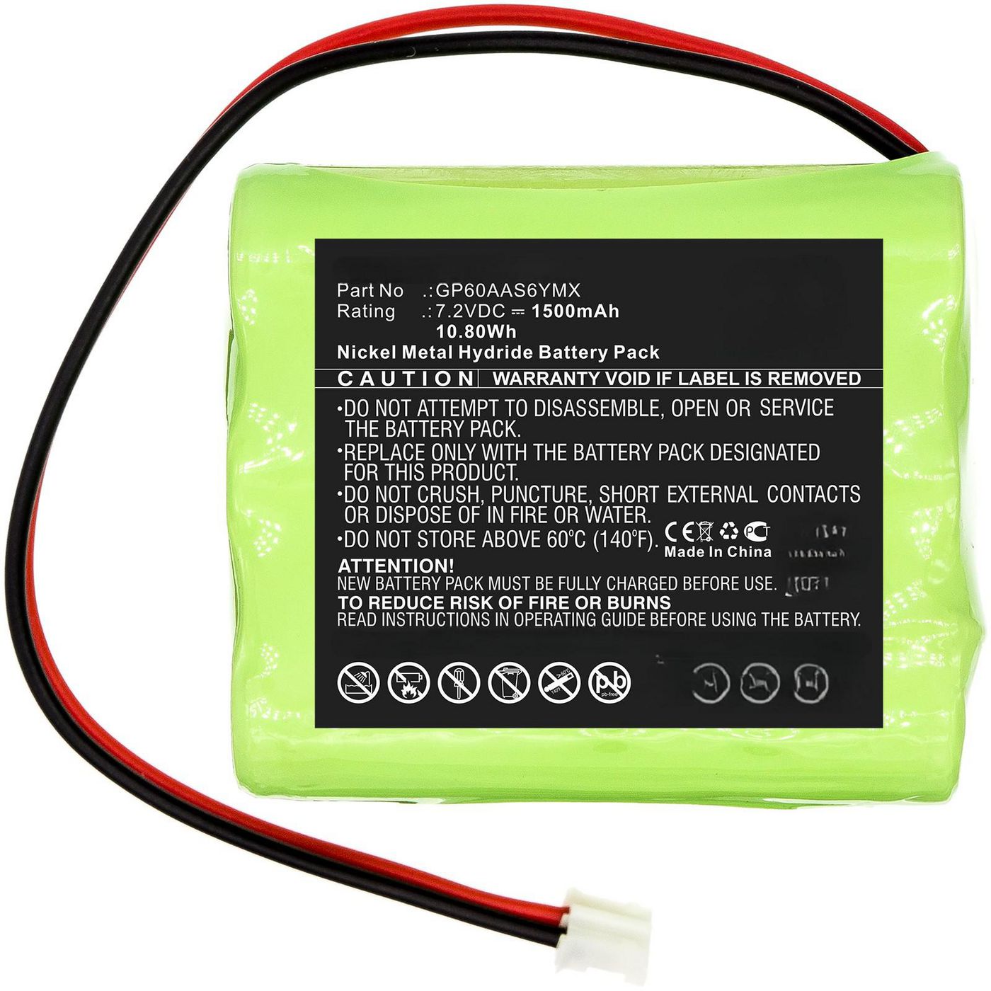 Battery 10.80Wh Ni-MH 7.2V 