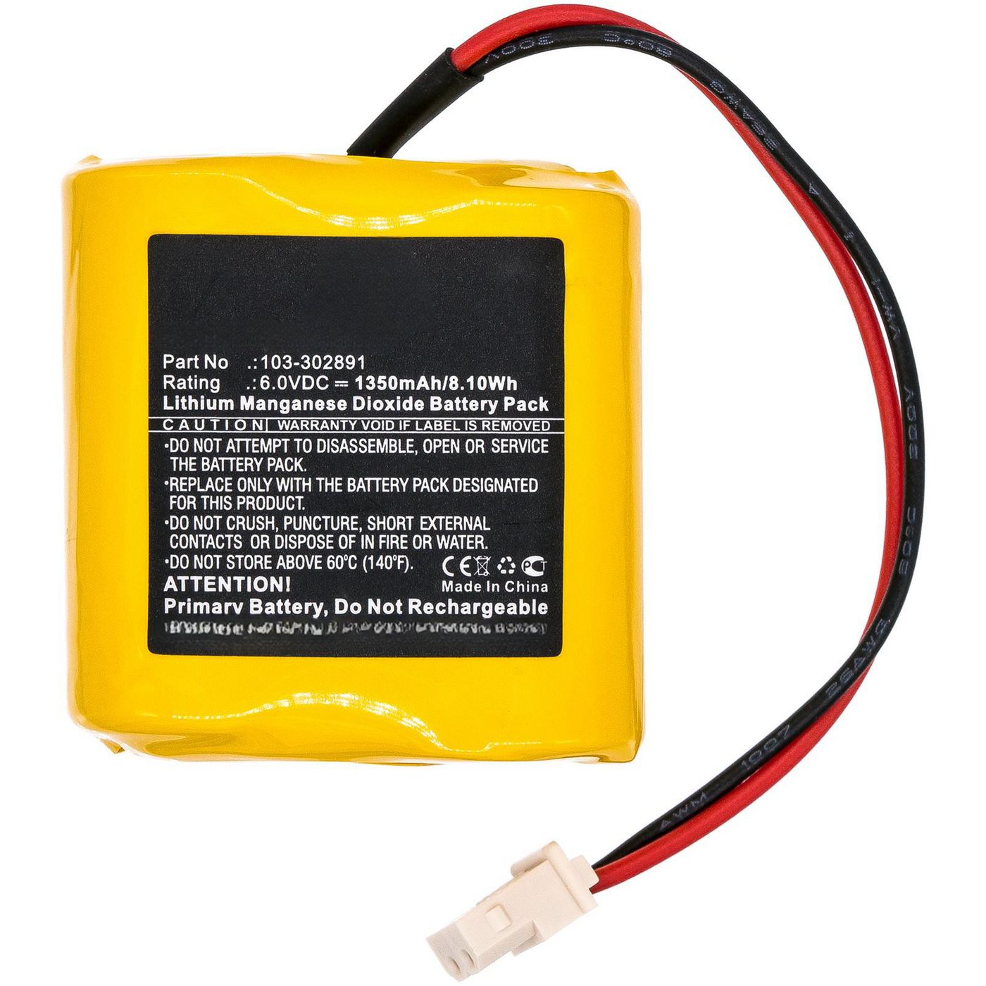 Battery 8.10Wh Li-MnO2 6.0V 