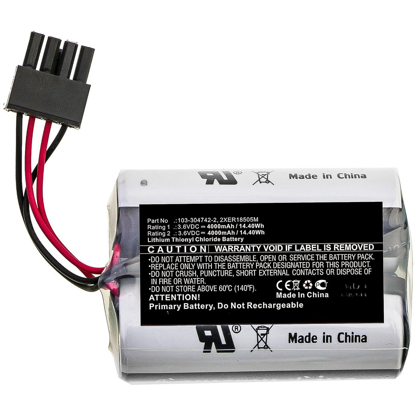 Battery 14.40Wh Li-SOCl2 3.6V 