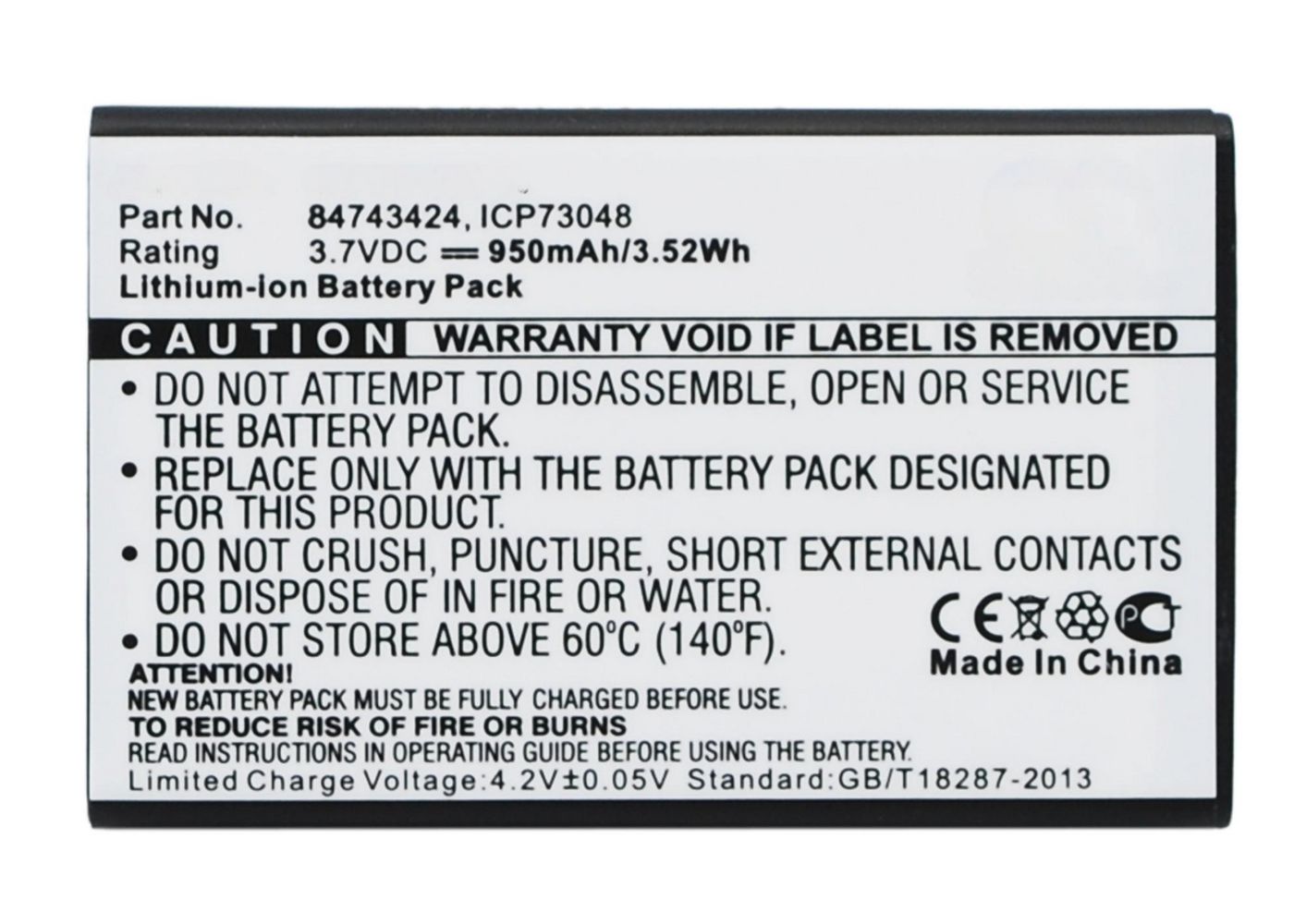 Battery 3.52Wh Li-ion 3.7V 