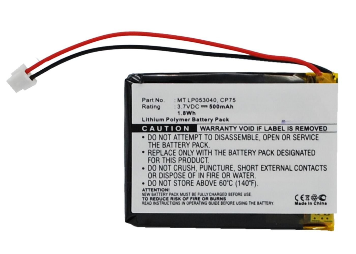 Battery 1.85Wh Li-Pol 3.7V 
