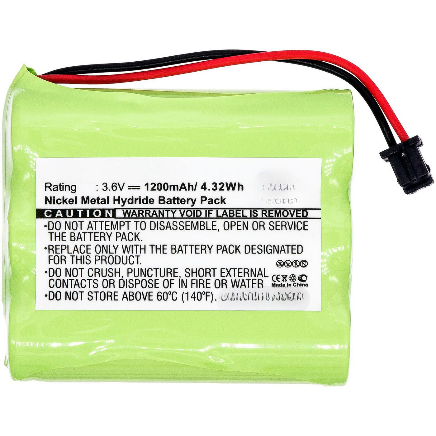 Battery 4.32Wh Ni-Mh 3.6V 
