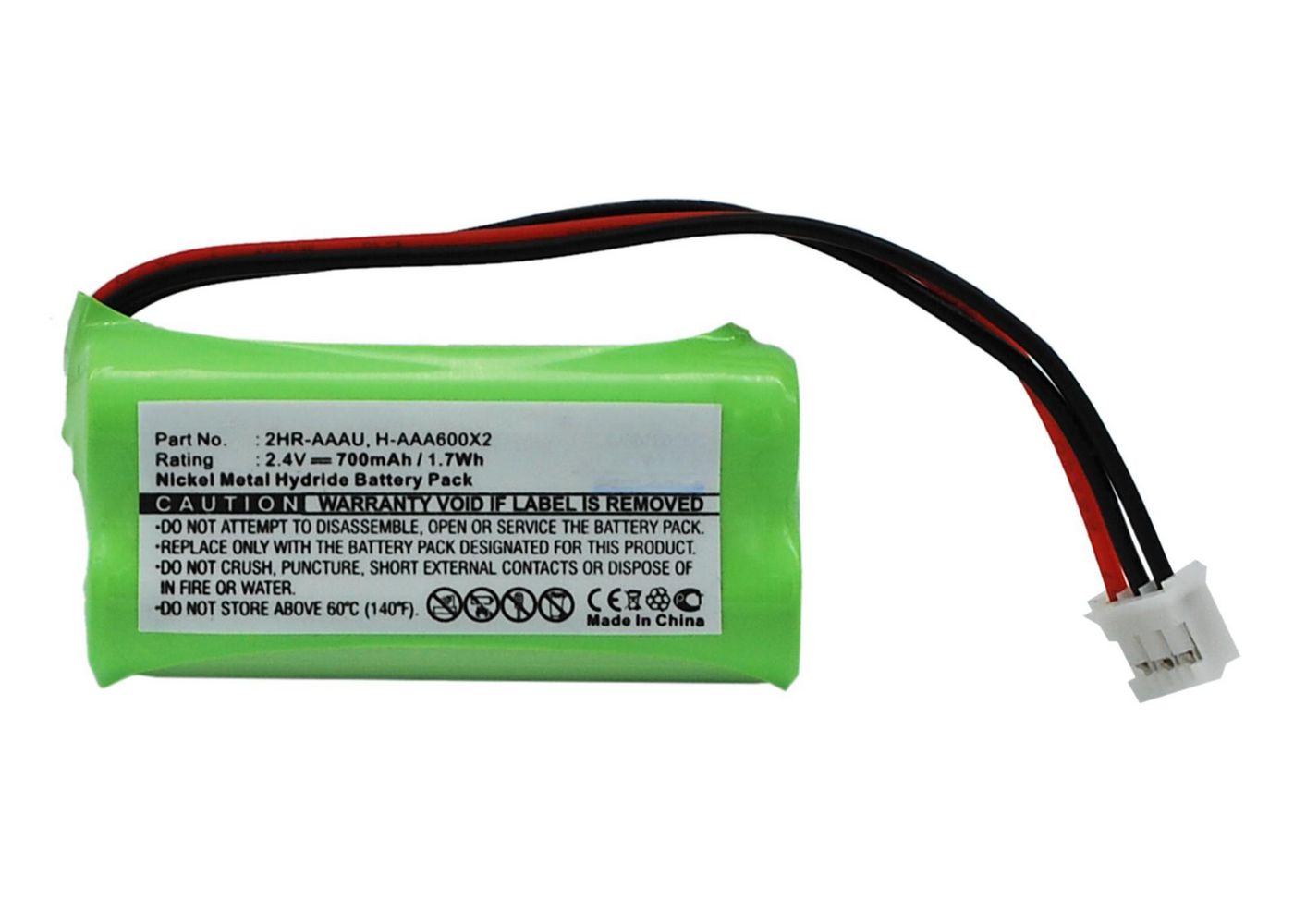 Battery 1.68Wh Ni-Mh 2.4V 