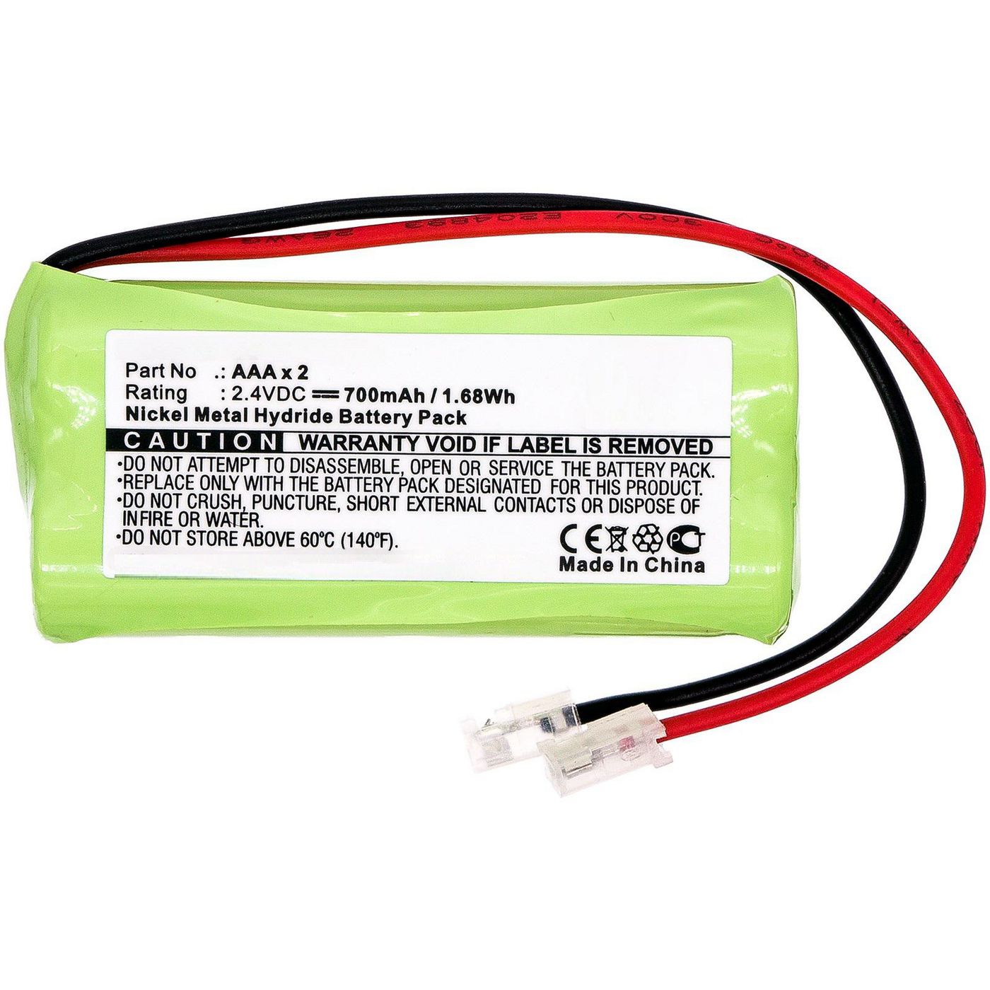 Battery 1.68Wh Ni-Mh 2.4V 