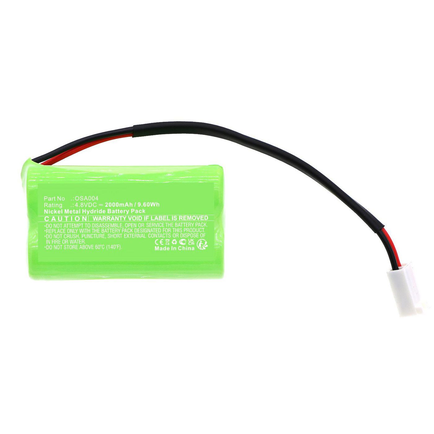 Battery 9.60Wh Ni-MH 4.8V 