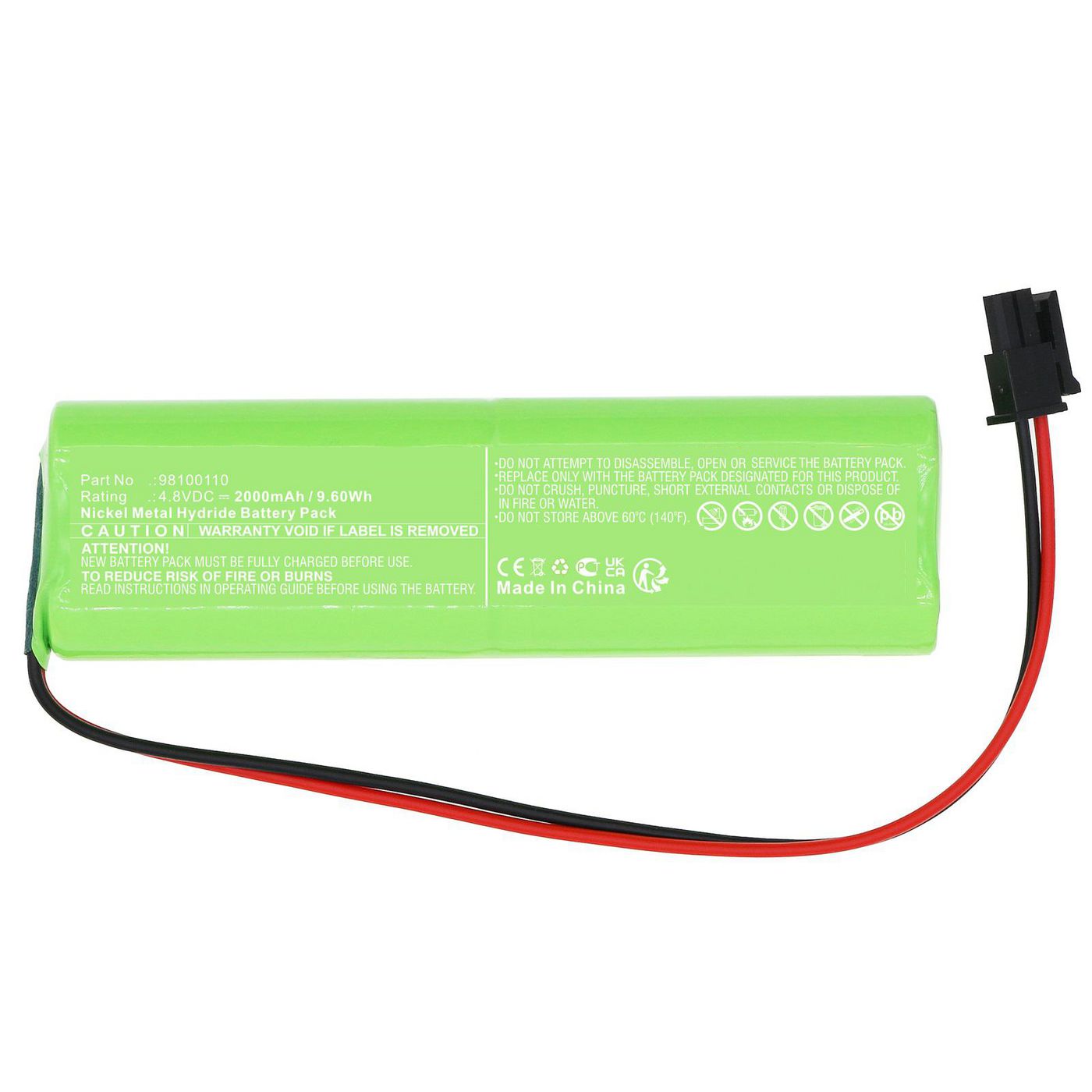 Battery 9.60Wh Ni-MH 4.8V 