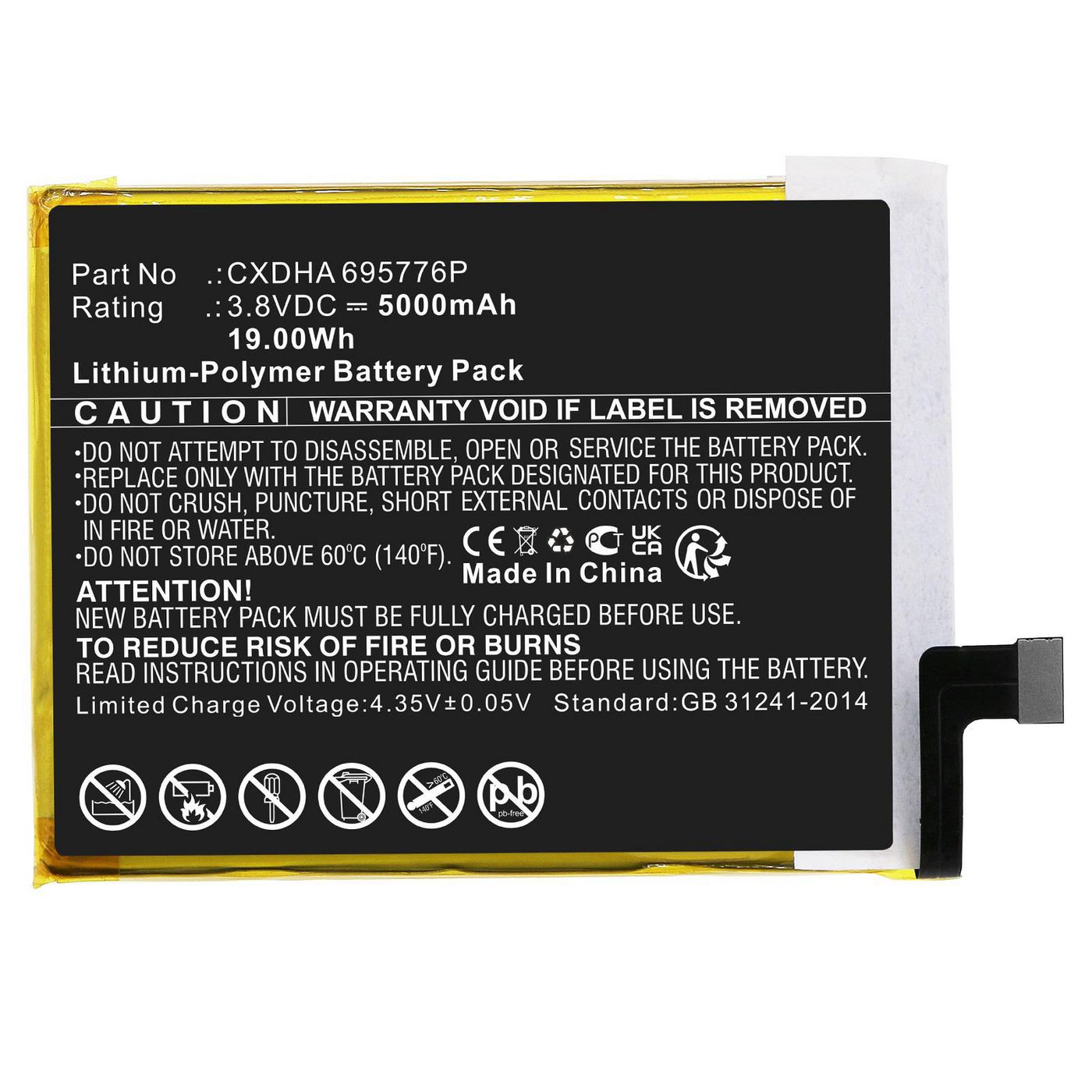 Battery 19.00Wh Li-Polymer 