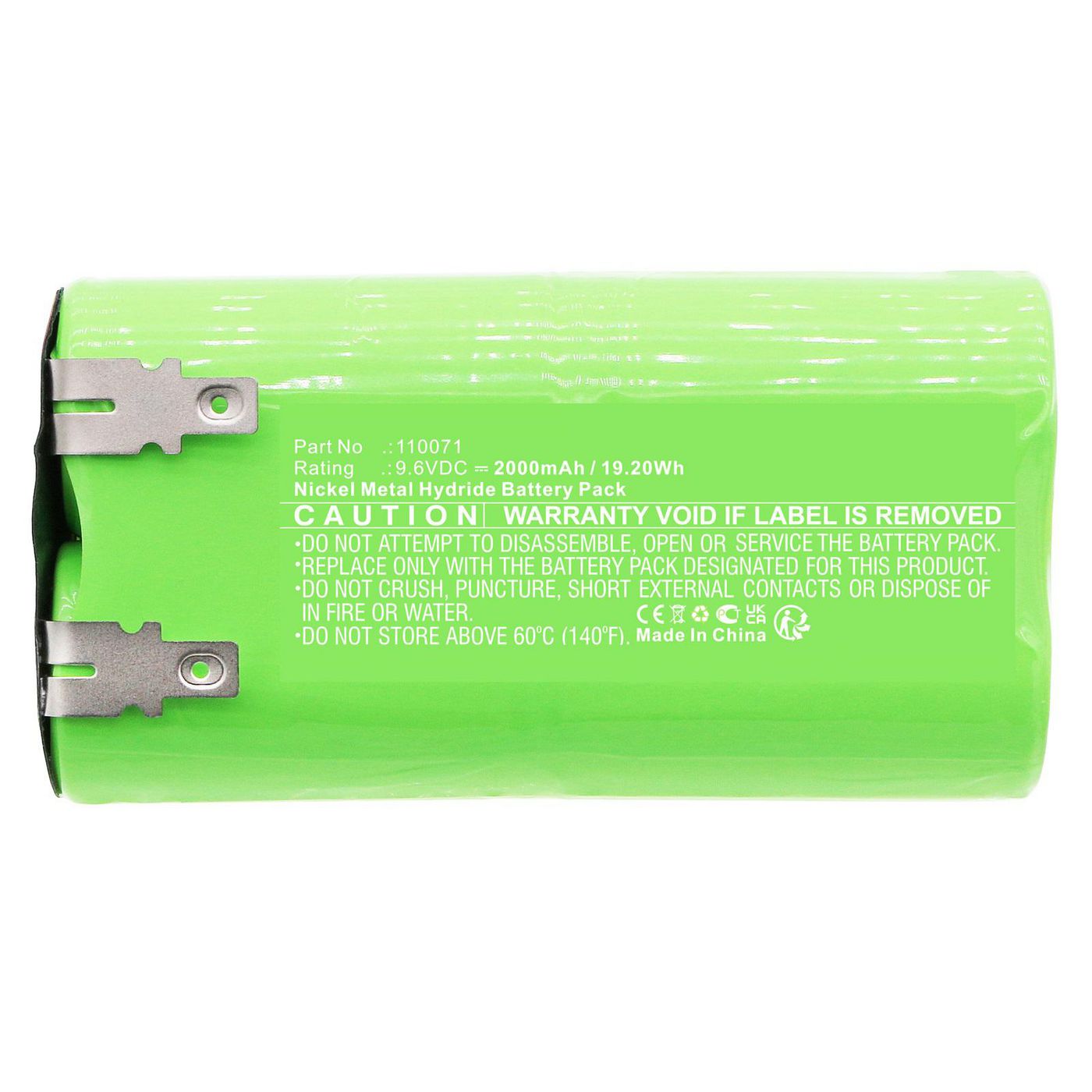 Battery 19.20Wh Ni-MH 9.6V 