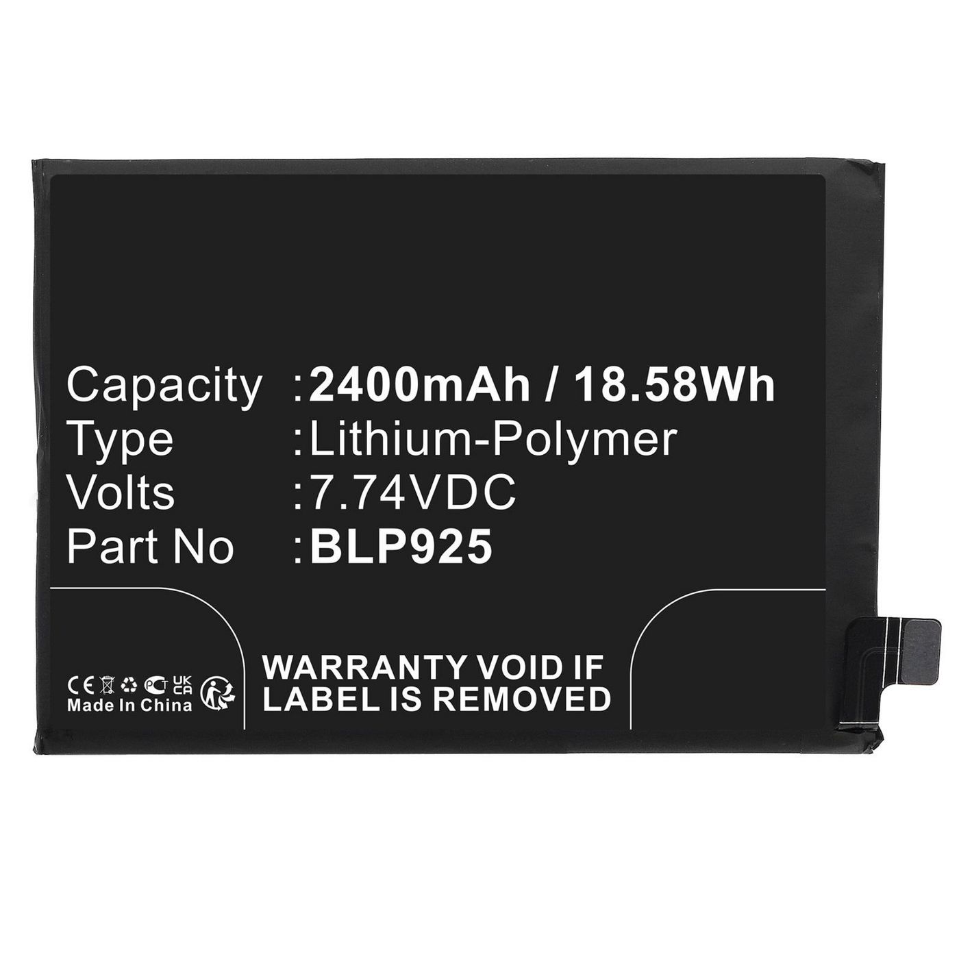 Battery 18.58Wh Li-Polymer 