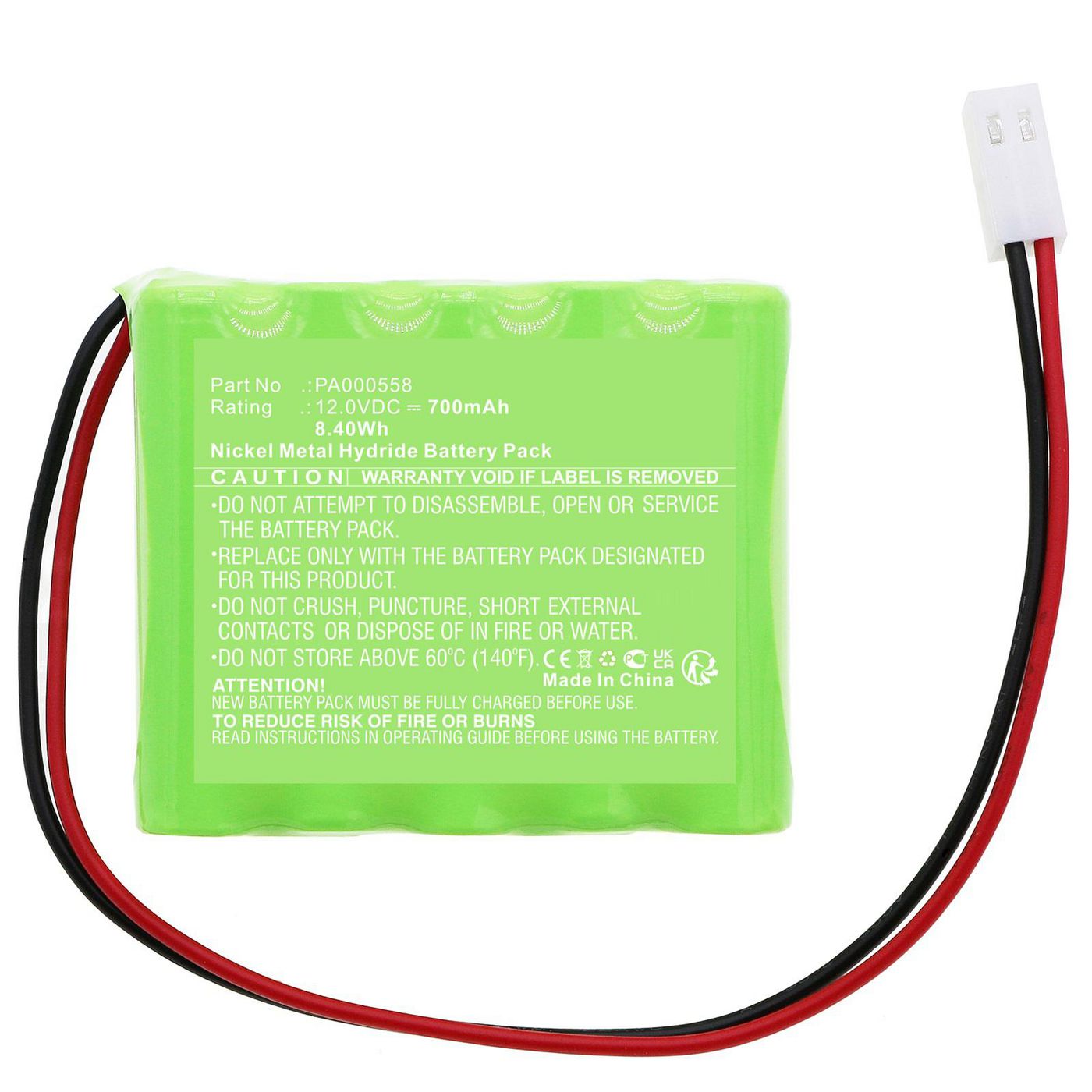 Battery 8.40Wh Ni-MH 12.0V 