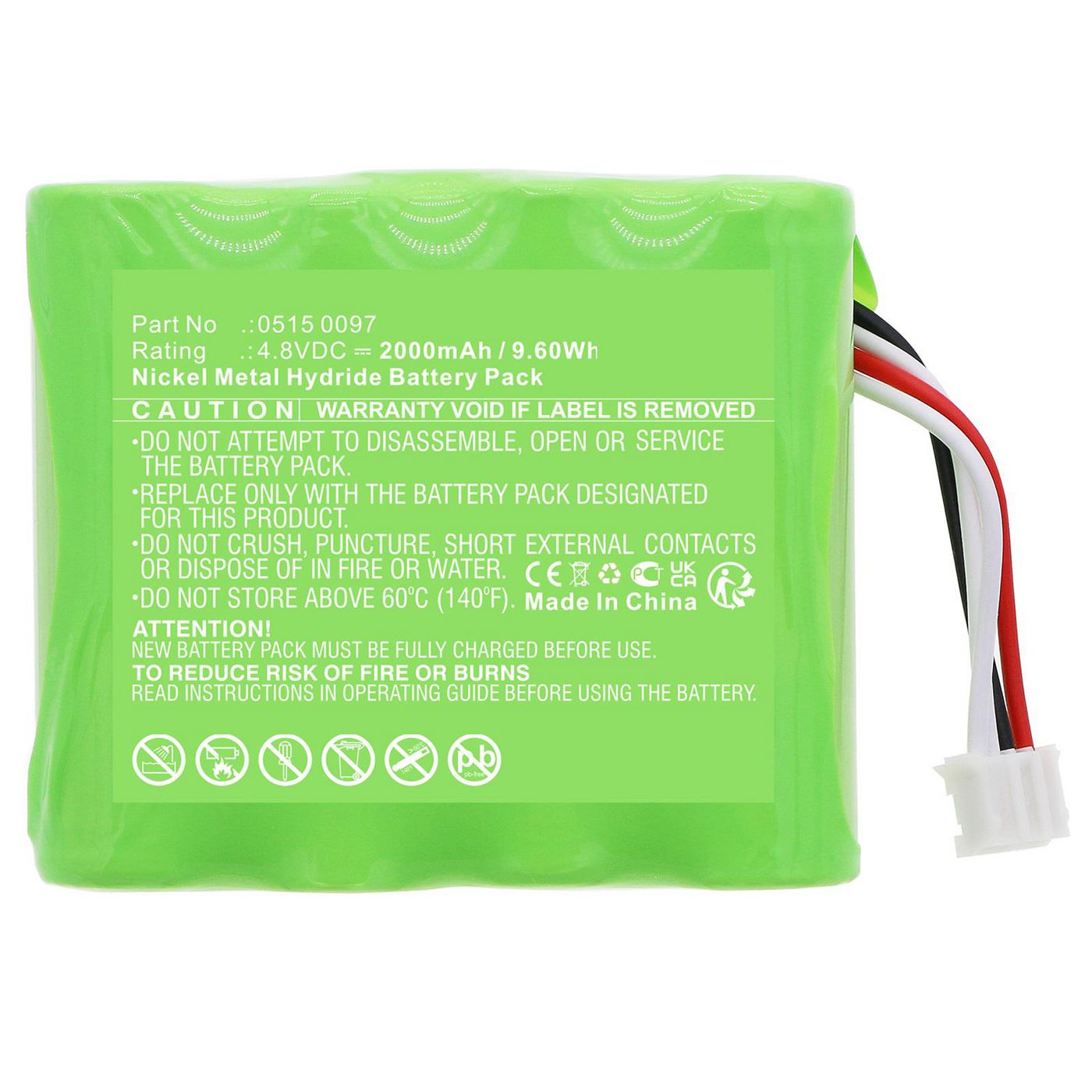 Battery 9.60Wh Ni-MH 4.8V 