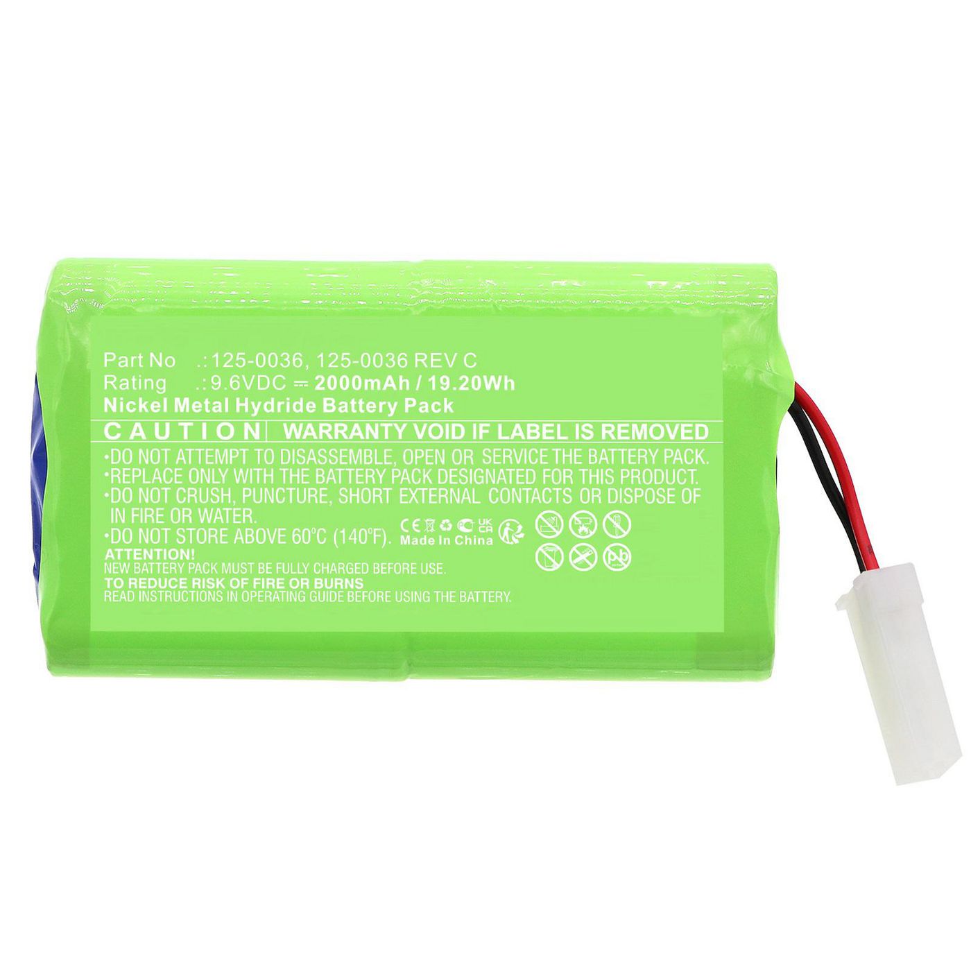 Battery 19.20Wh Ni-MH 9.6V 