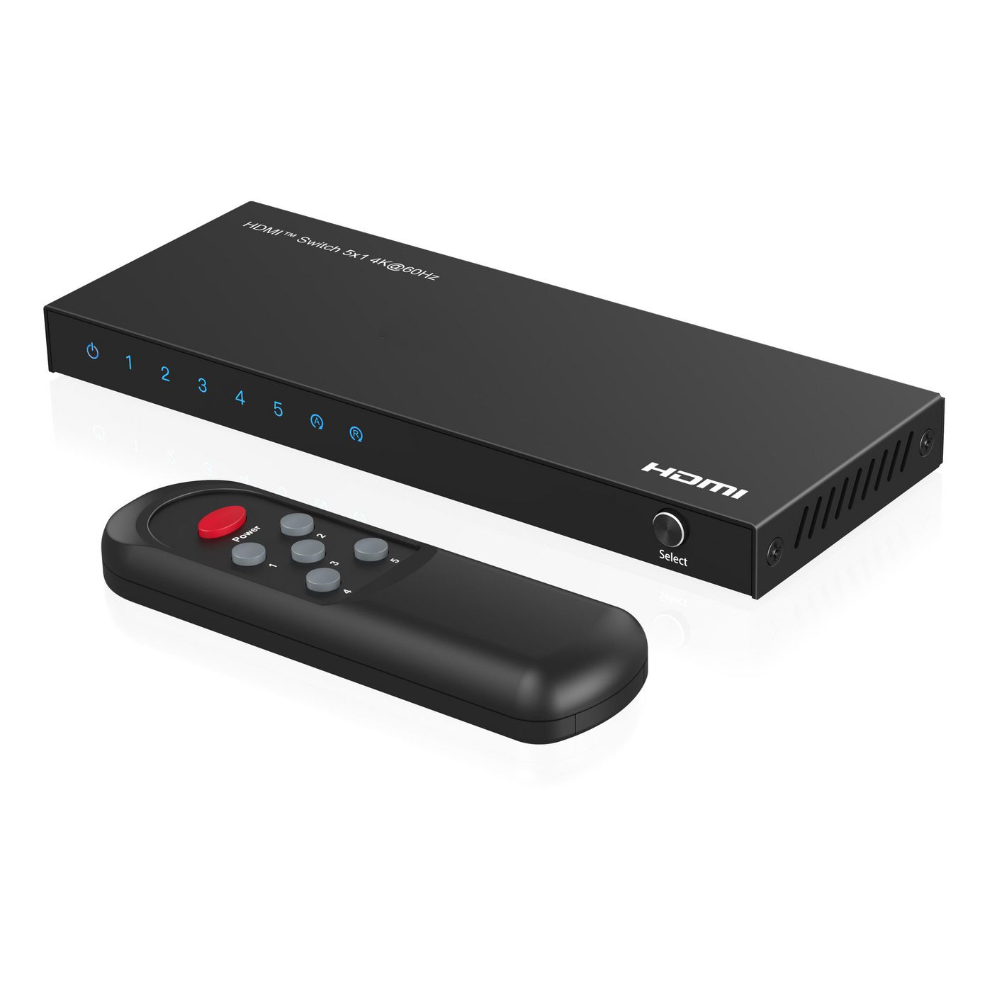 4K@60Hz HDMI Switch 5x1, HDCP 
