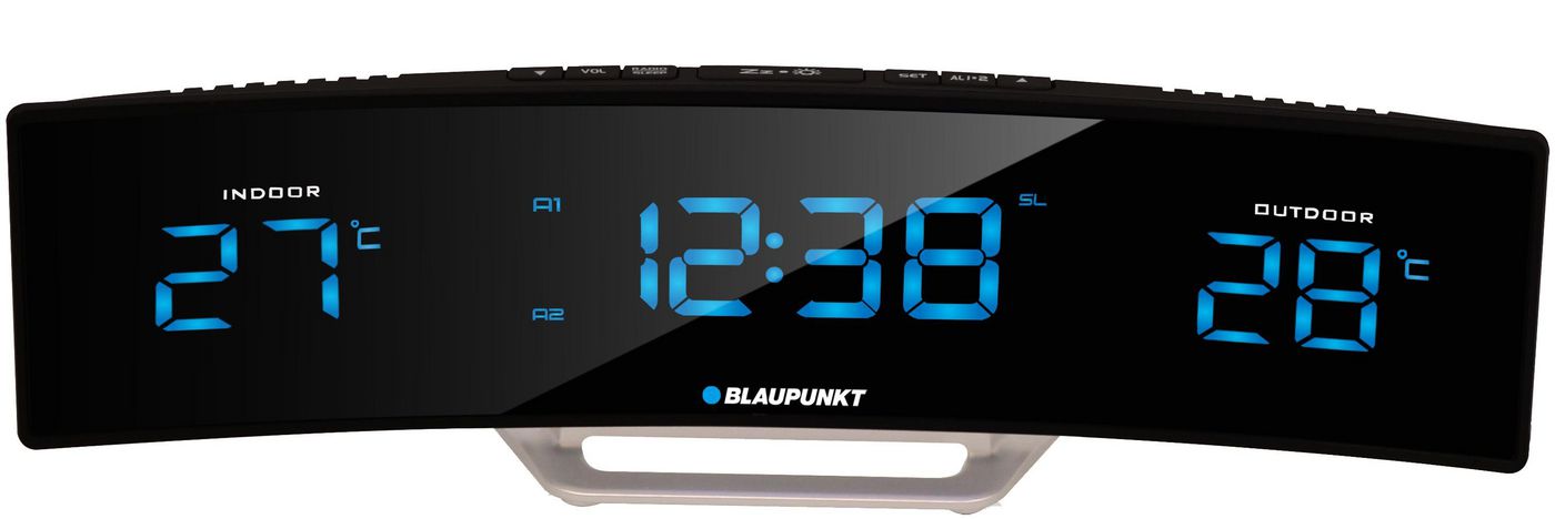 Radio Clock Digital Black, 