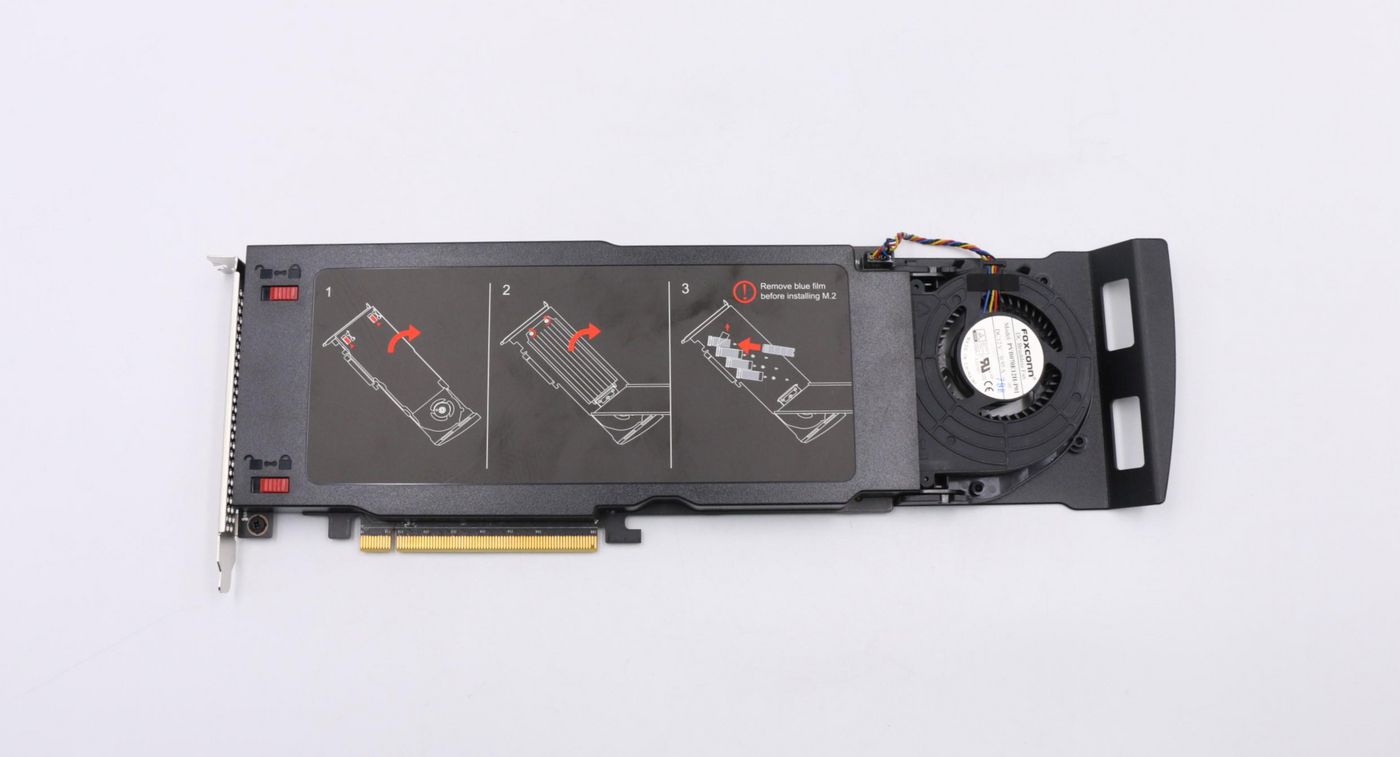 Quad M.2 SSD adapter for PCIe 