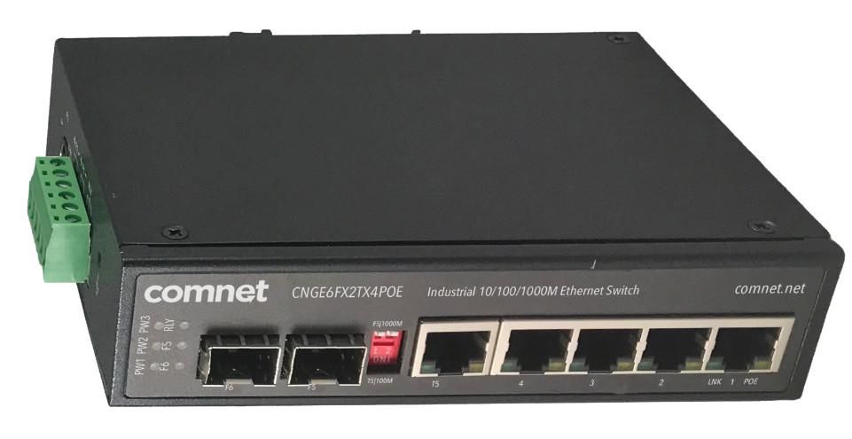 Six port Gigabit PoE+ switch