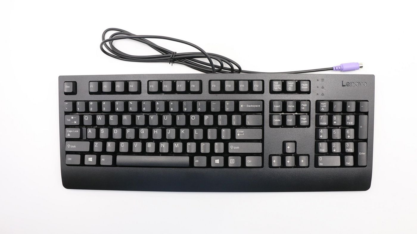 Compact PS2 keyboard with 