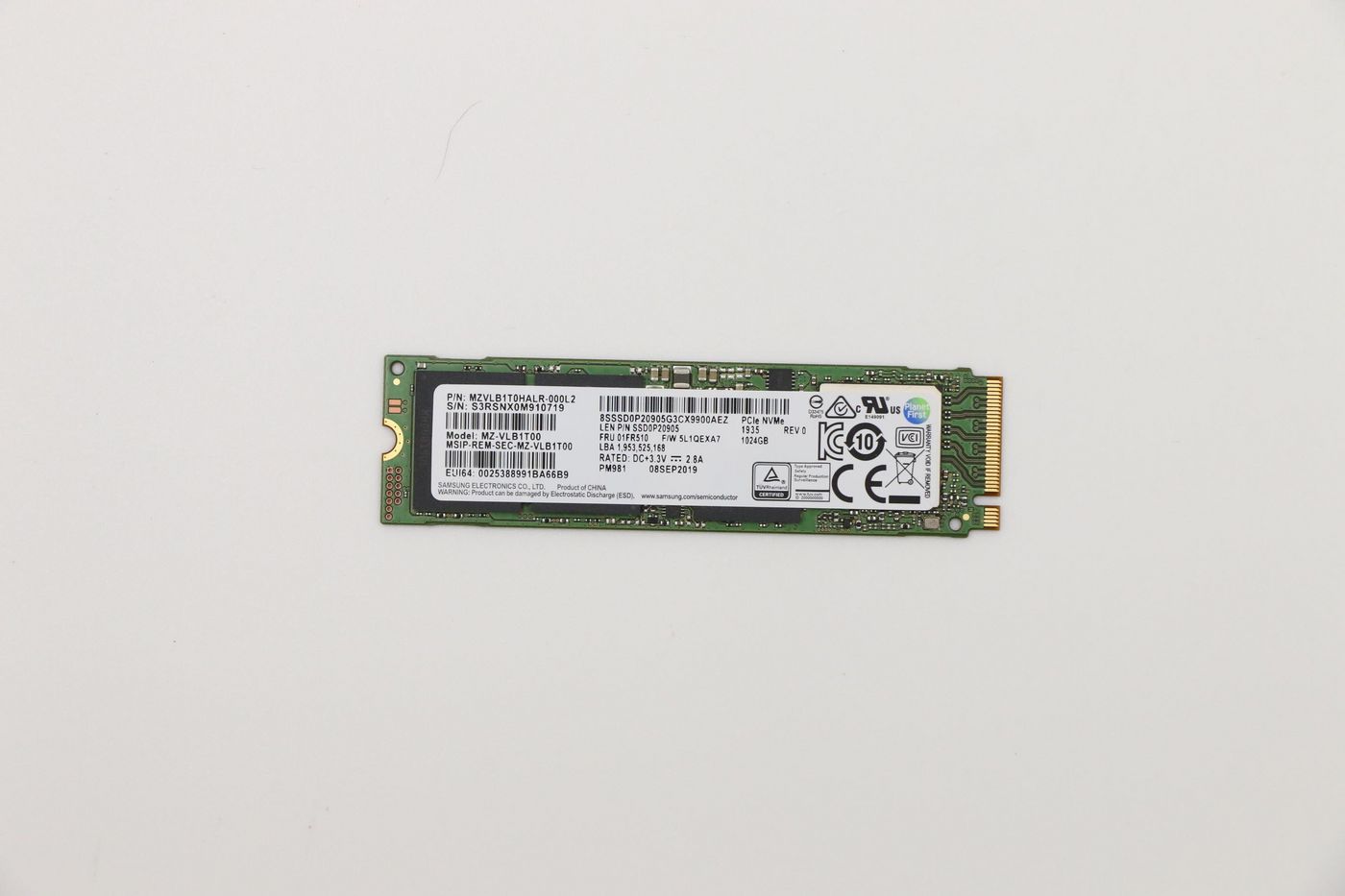 Lenovo SSD 1TB M.2 2280 PCIe 3x4