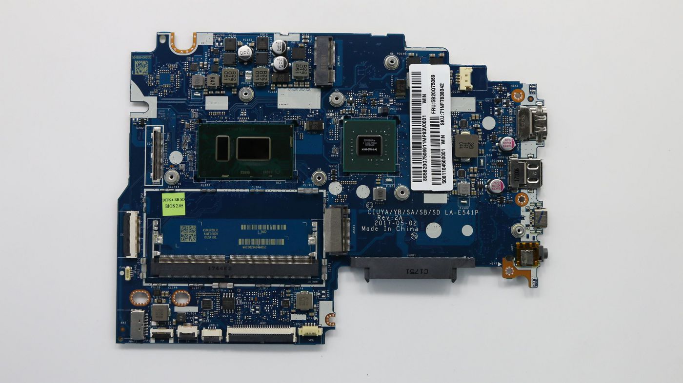 Lenovo Systemboard C 81BL WIN I58250U MX130 FP BL
