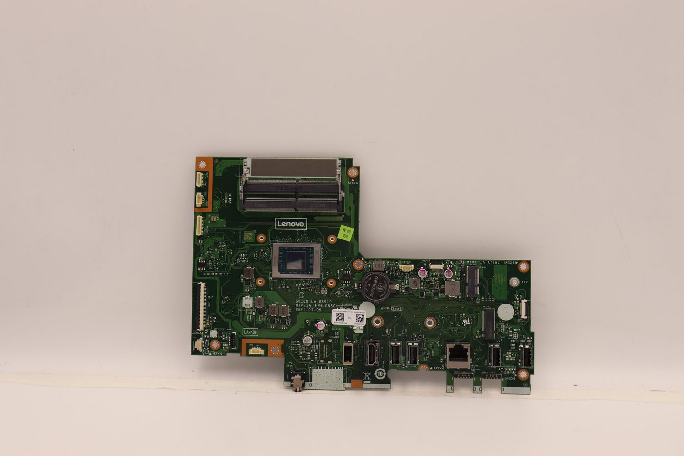 system board with AMD Ryzen 3 