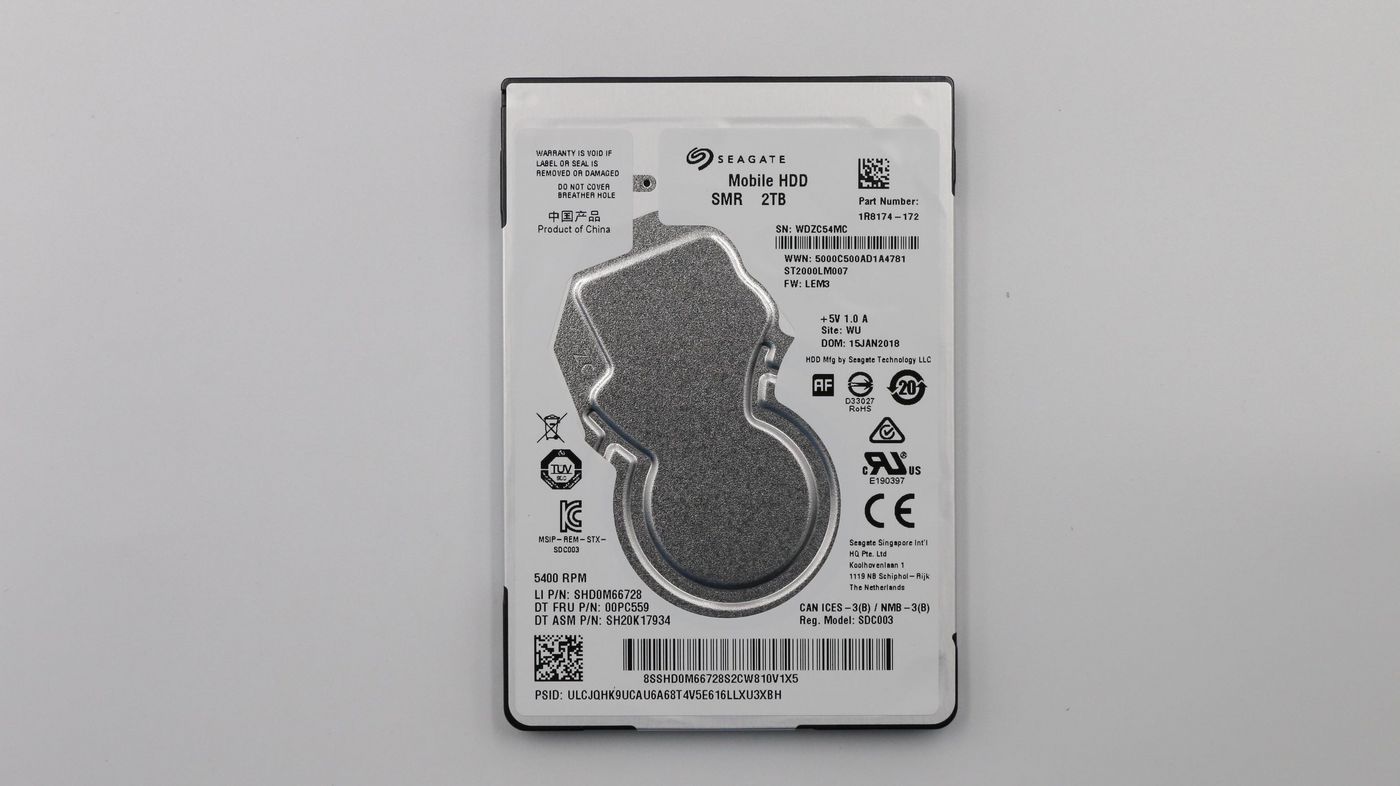 2TB 2.5-inch SMR hard disk 