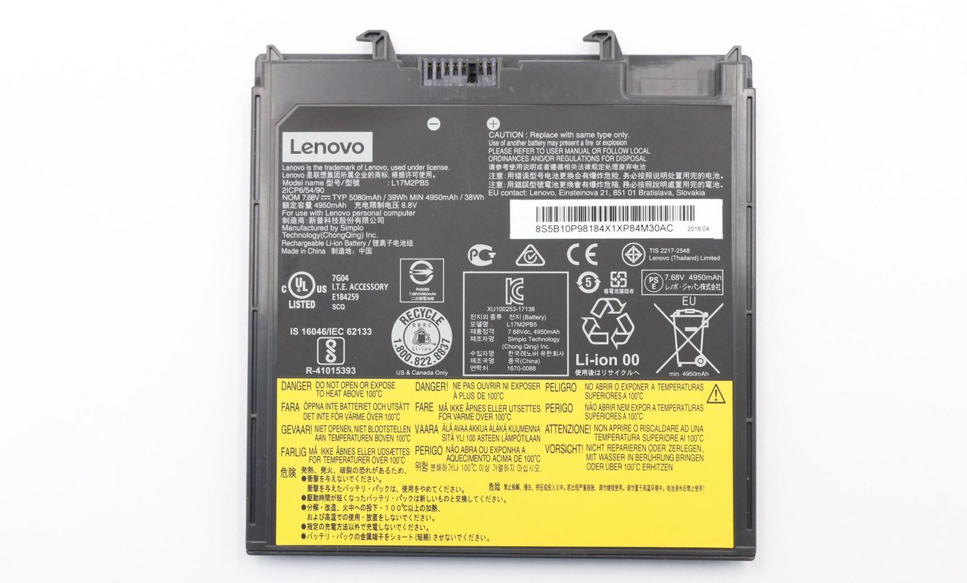 39Wh 2-cell lithium-ion 