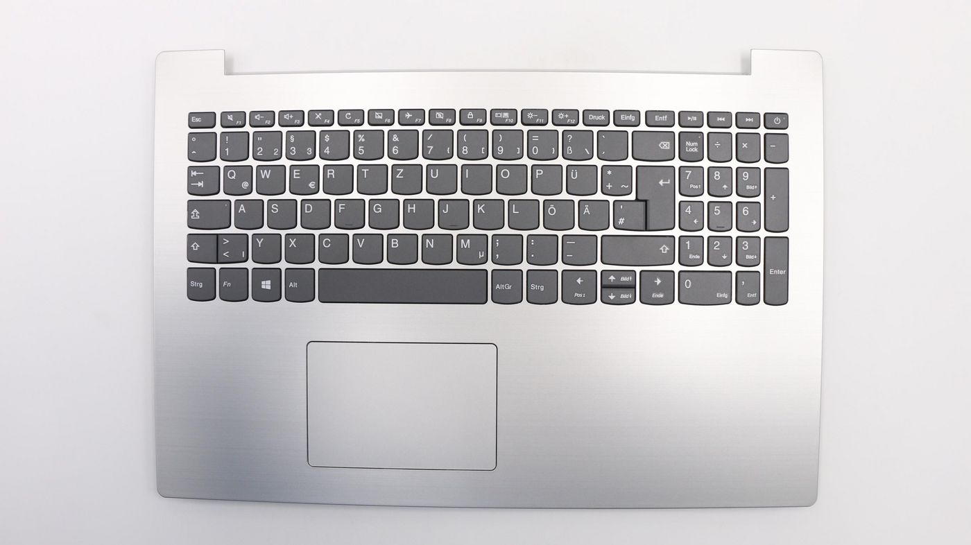 Lenovo Cover Upper Case W/KB L81EY PLATINUM GREY GERMAN KB W