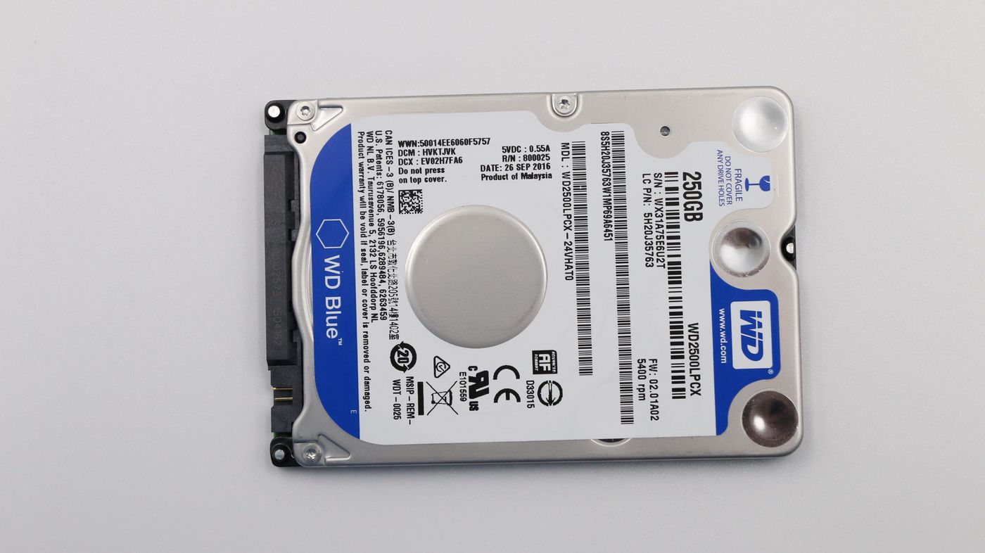 250GB 2.5-inch SATA hard disk 