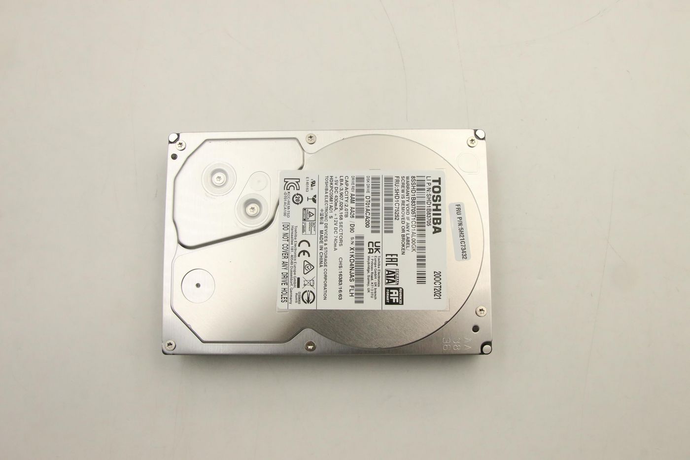 2TB 3.5" SATA hard disk 
