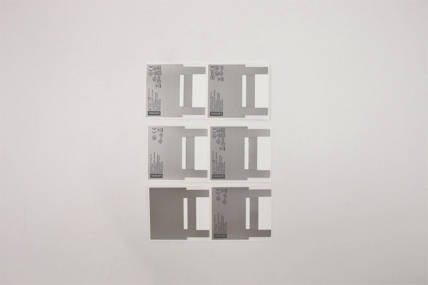 Lenovo Mudflap1.0 INTEL Muldflap SYSTEM Label KIT Silver