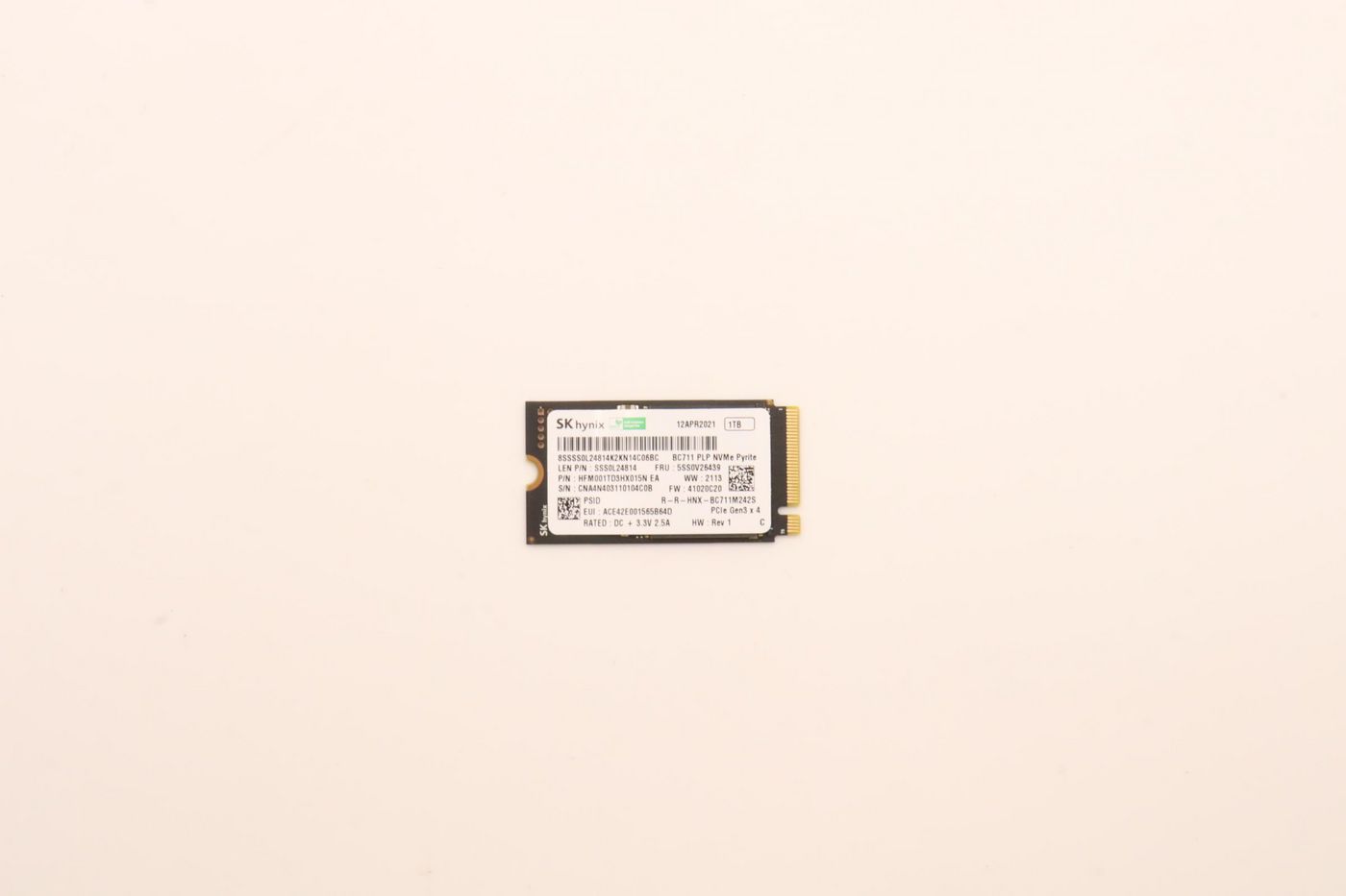 1TB M.2 2242 PCIe 3.0 x4 