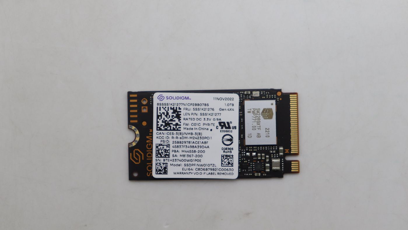 1TB M.2 2242 PCIe 4.0 NVMe SSD