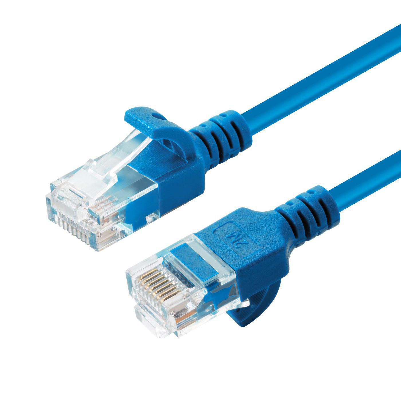 U/UTP CAT6A Slim 0.3M Blue