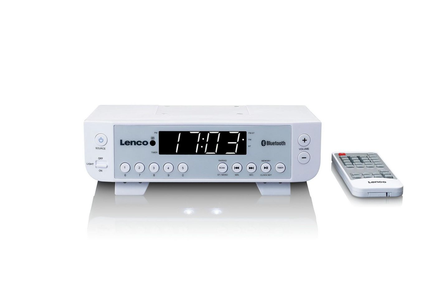 Kcr-100 Clock Digital White