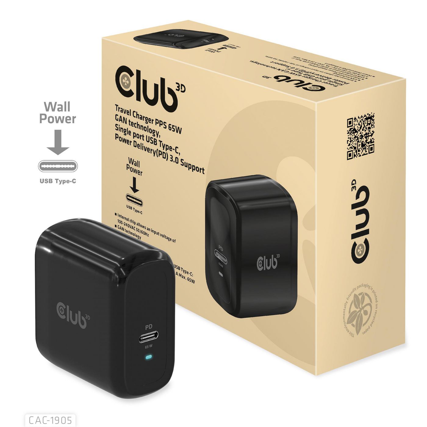 Travel Charger 65W Gan 