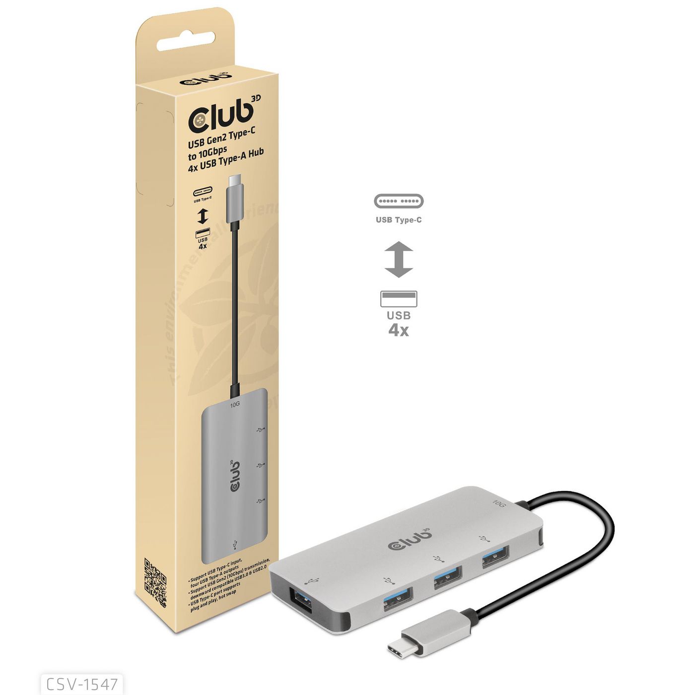 Usb Gen2 Type-C To 10Gbps 4X 