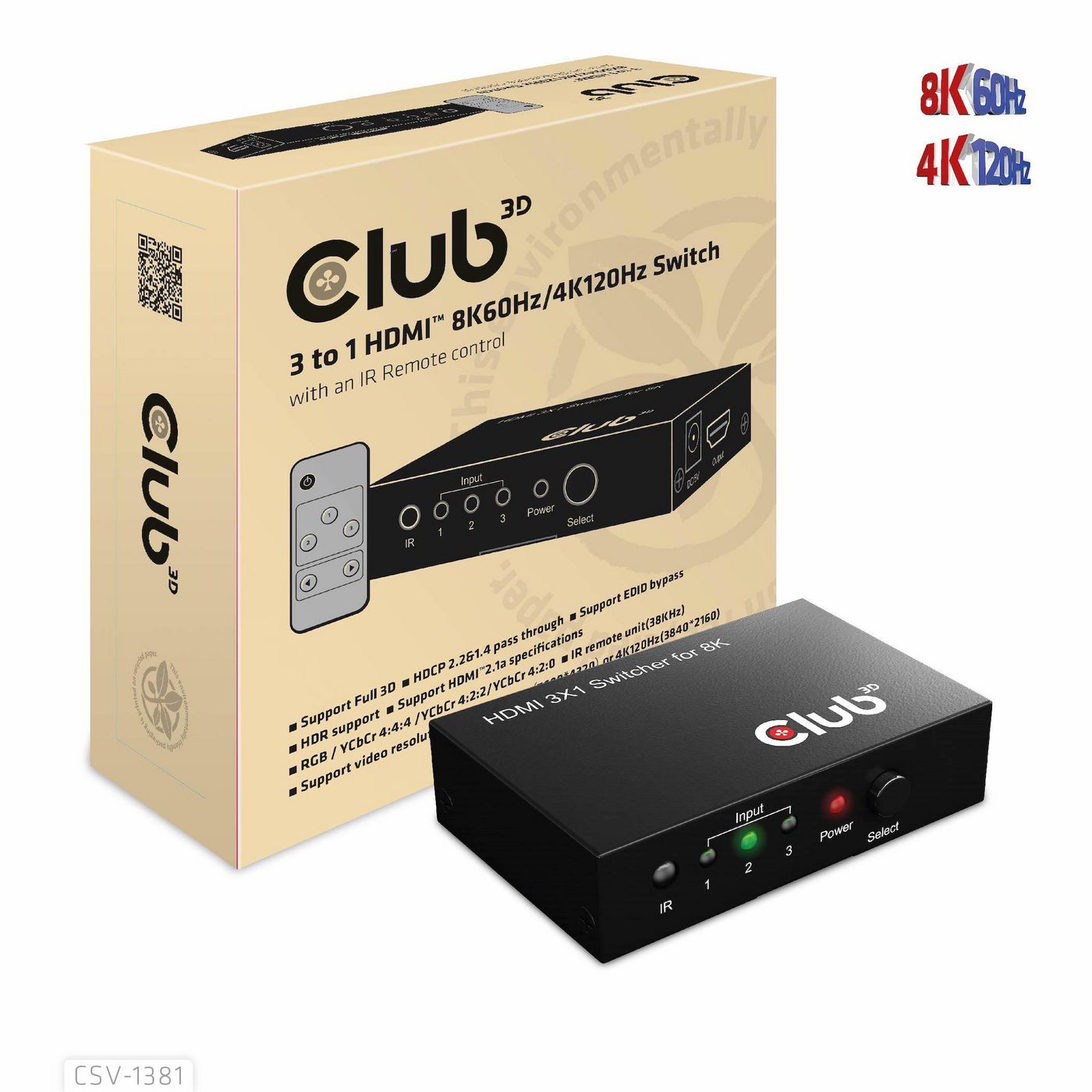 3 To 1 Hdmi 8K60Hz4K120Hz 