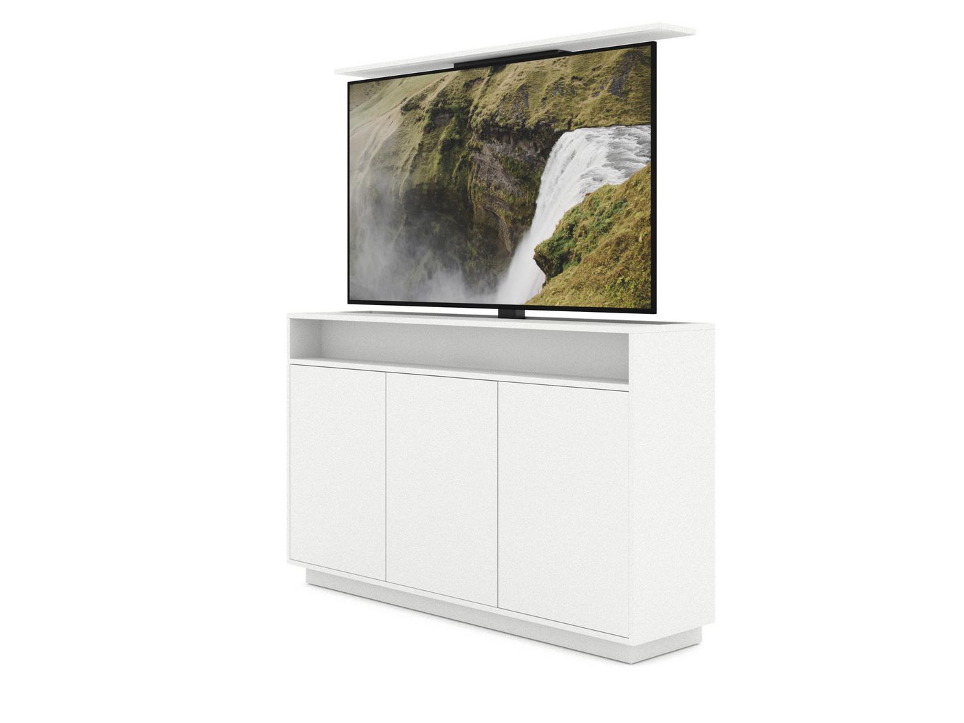 M AV-Cabinet TV-Lift 65" White