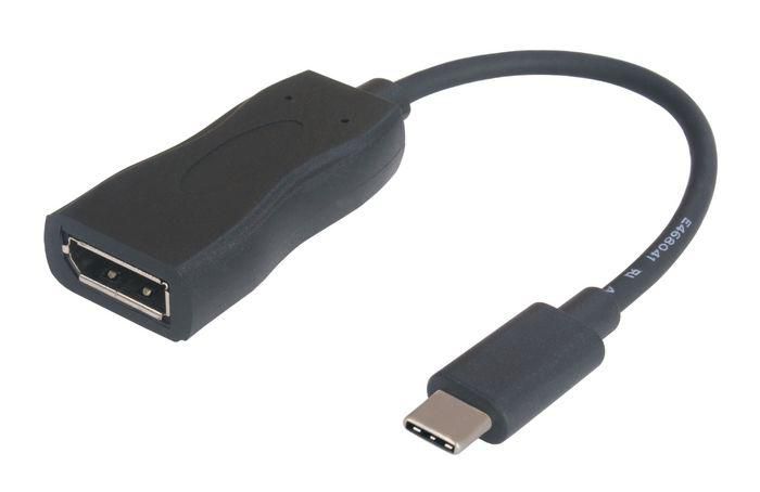 USB3.1 C-DP. M/F. Черный. 15см