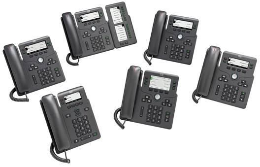 6861 Ip Phone Black 4 Lines 
