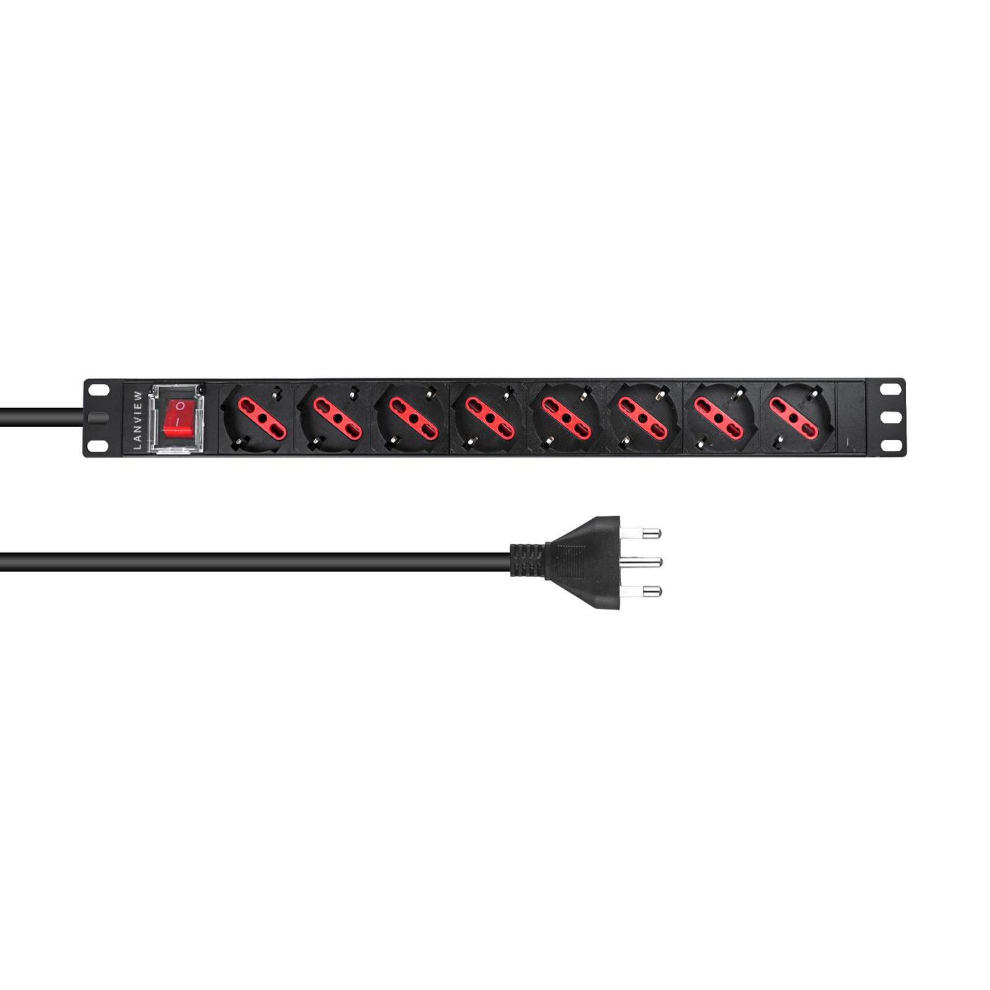 1U 19 inch 8 port Type F/J,