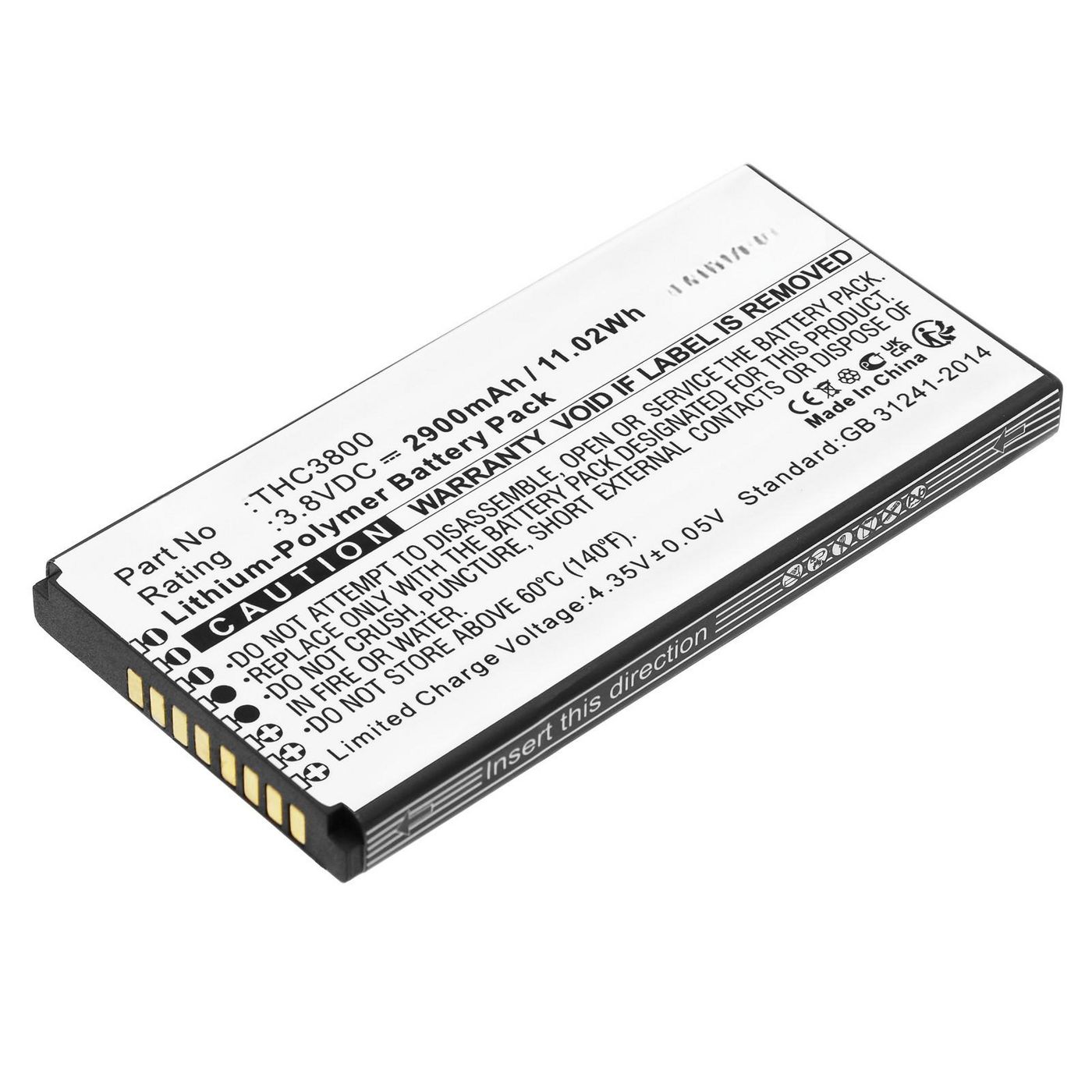Battery 11.02Wh 3.8V 2900mAh