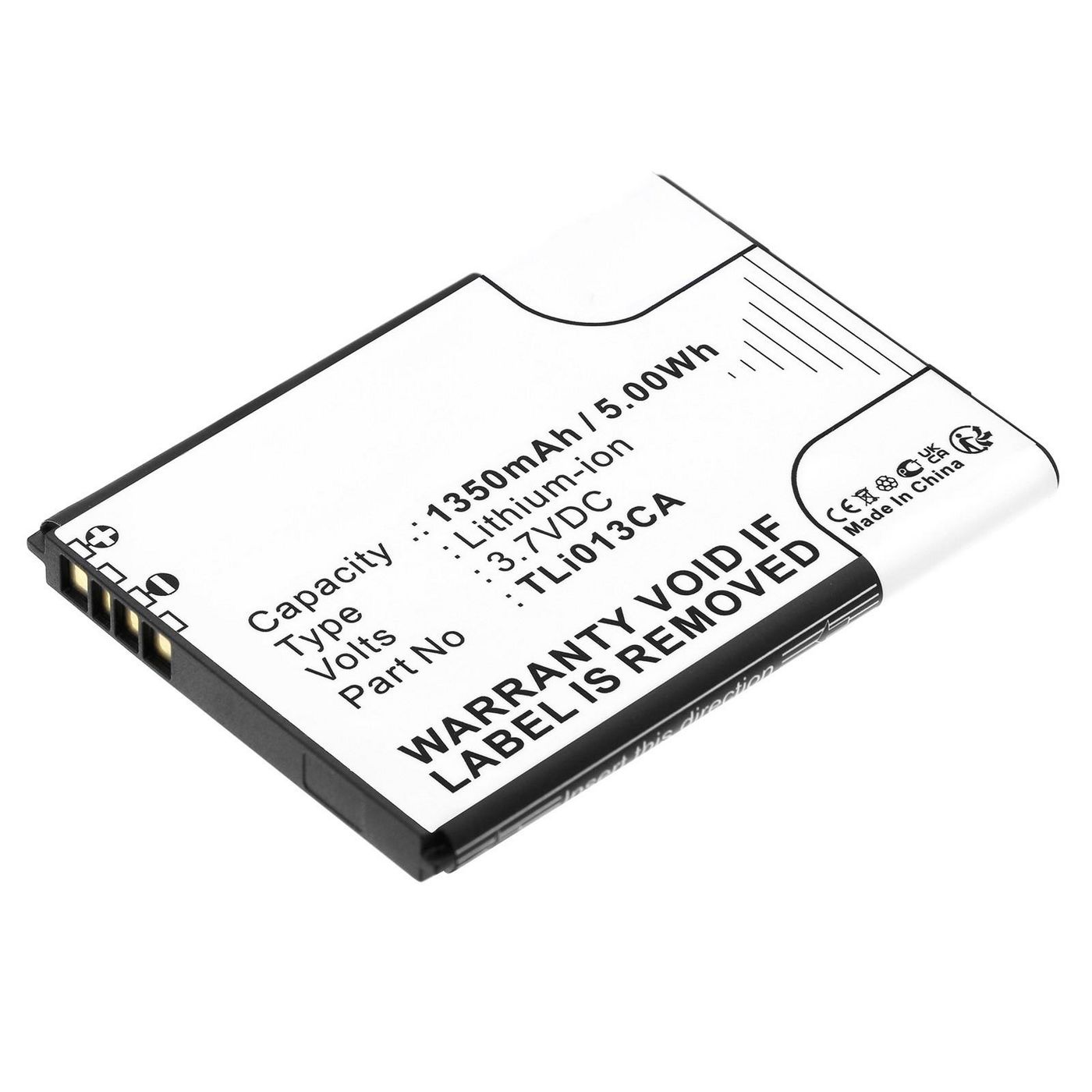 Battery 5.00Wh 3.7V 1350mAh 