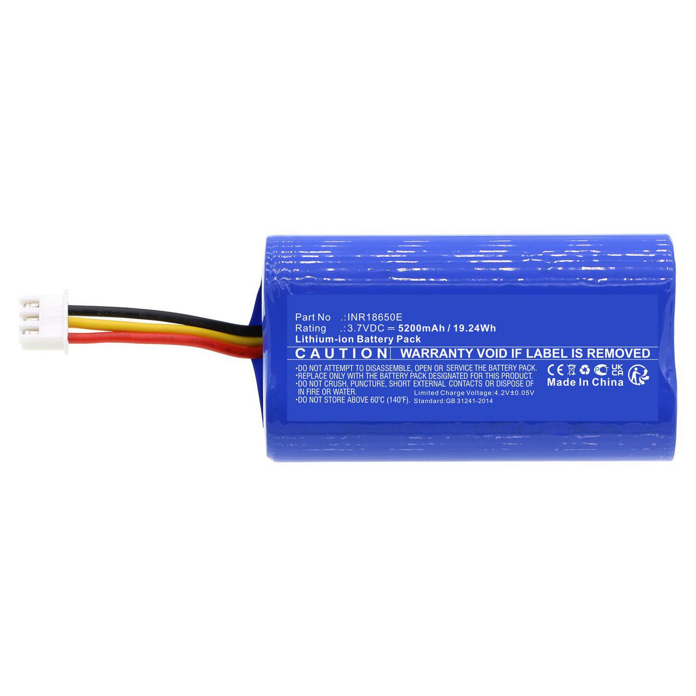 Battery 19.24Wh 3.7V 5200mAh