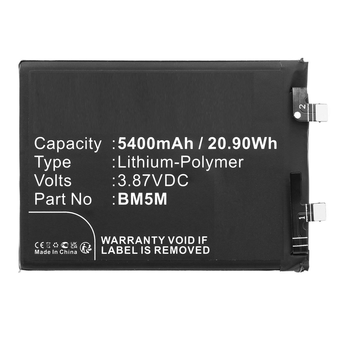 Battery 20.90Wh 3.87V 5400mAh 