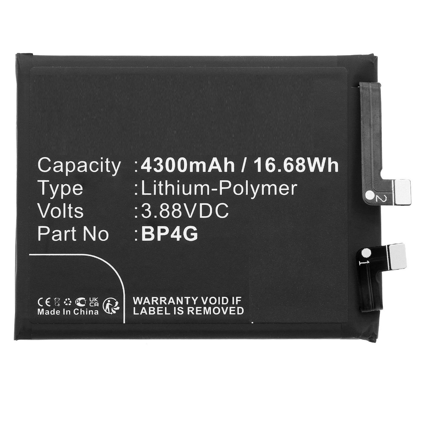 Battery 16.68Wh 3.88V 4300mAh 
