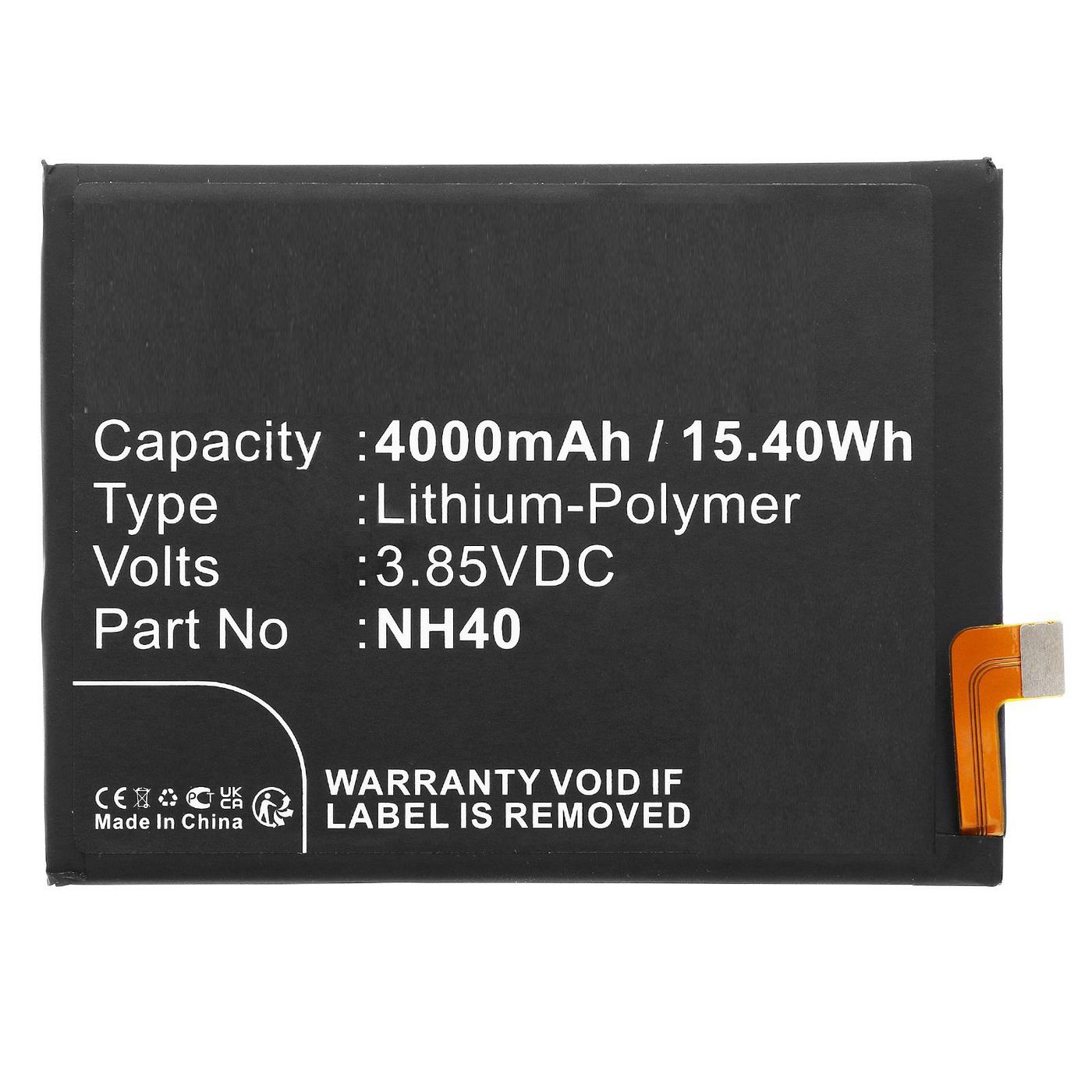 Battery 15.40Wh 3.85V 4000mAh 
