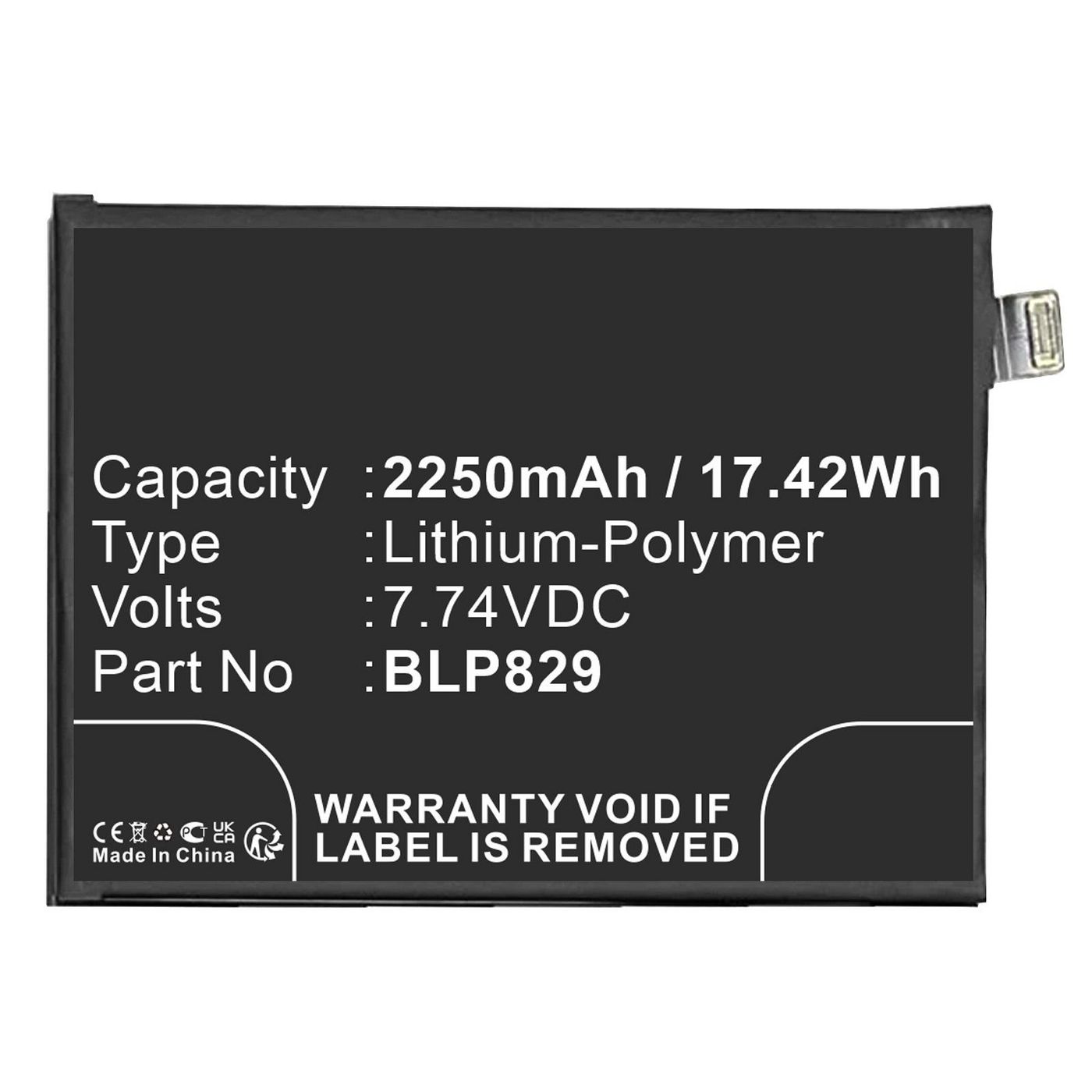 Battery 17.42Wh 7.74V 2250mAh 
