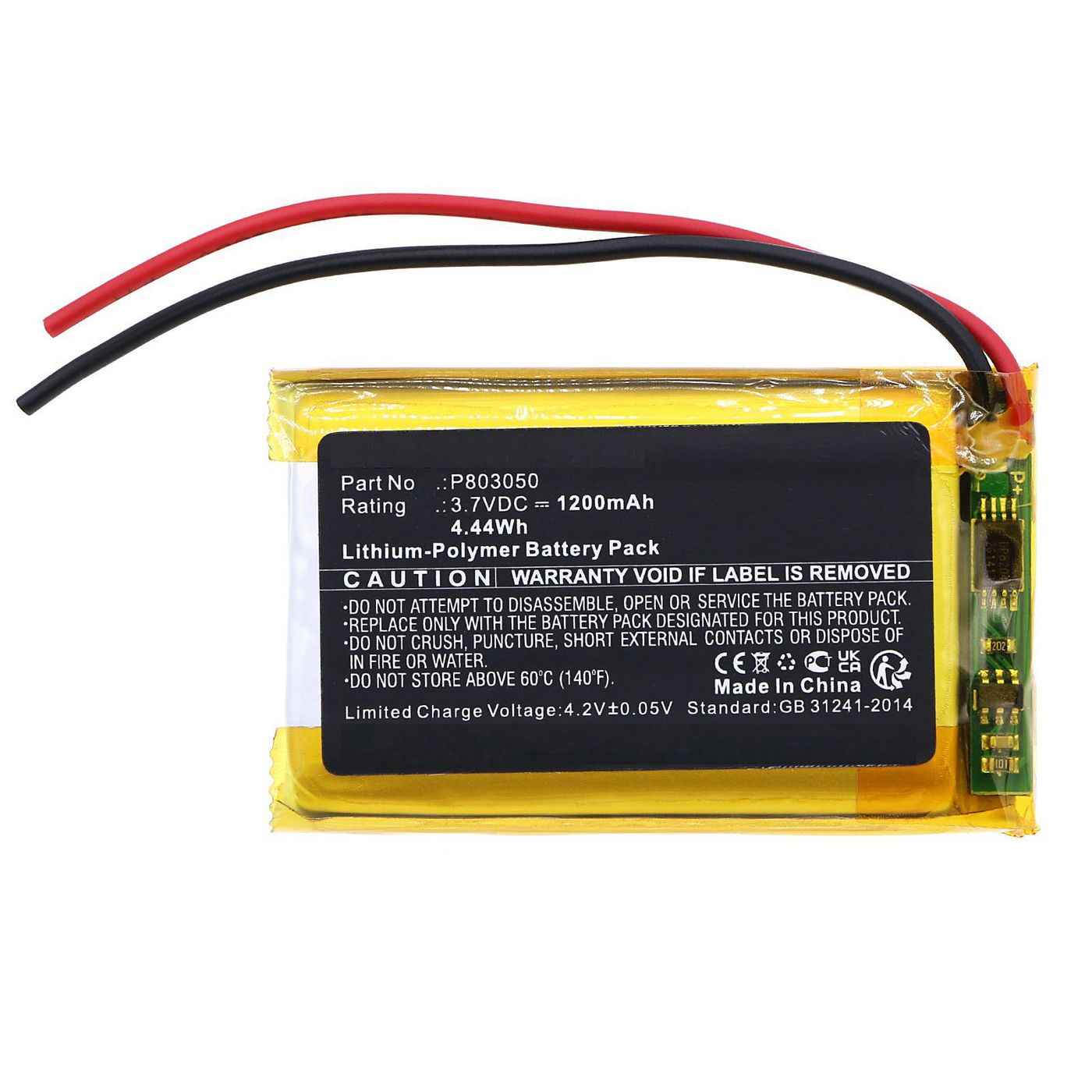 Battery 4.44Wh 3.7V 1200mAh 